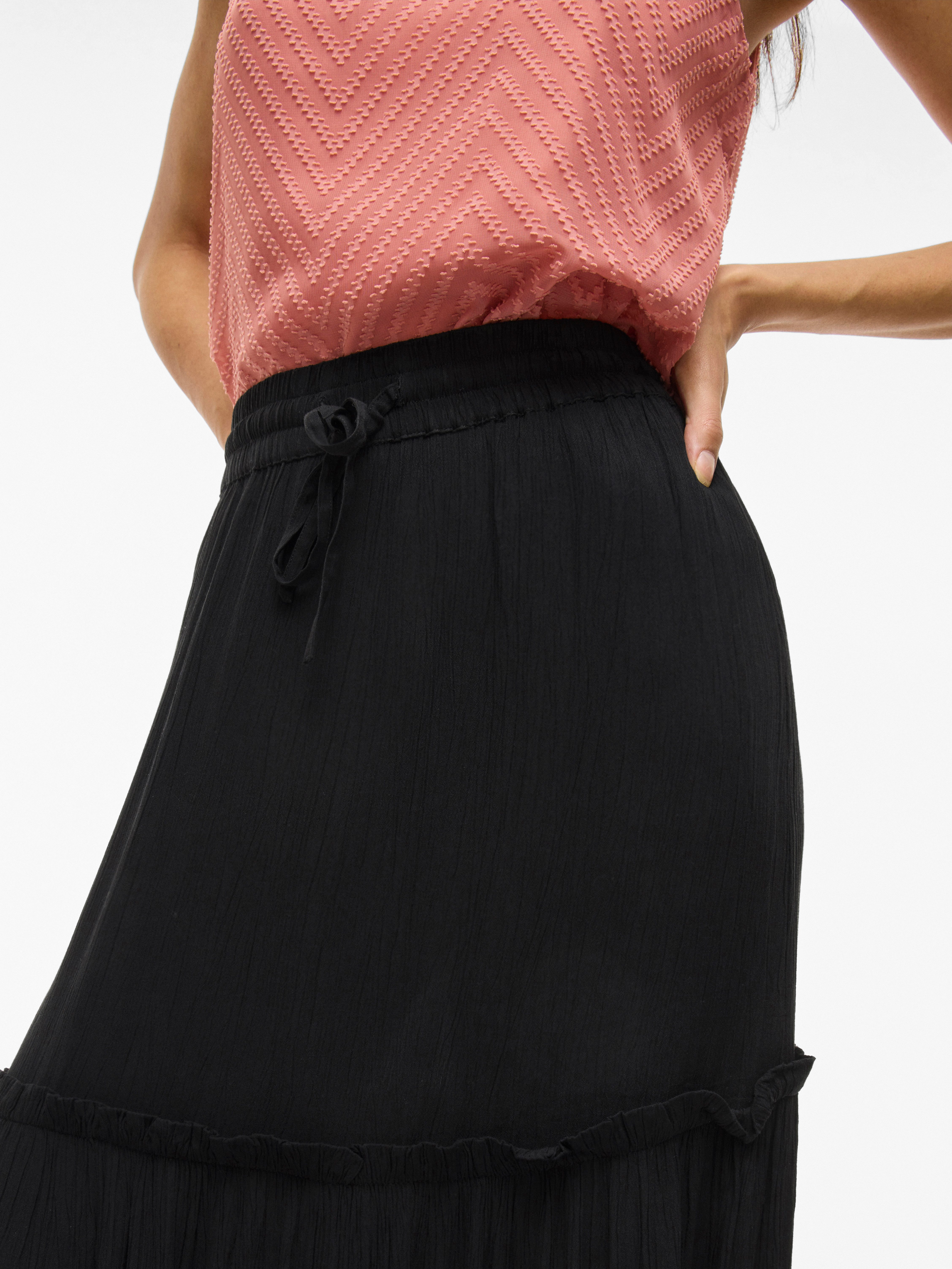 Vila Maxirock VIMESA HW MAXI SKIRT - NOOS mit Rüschen