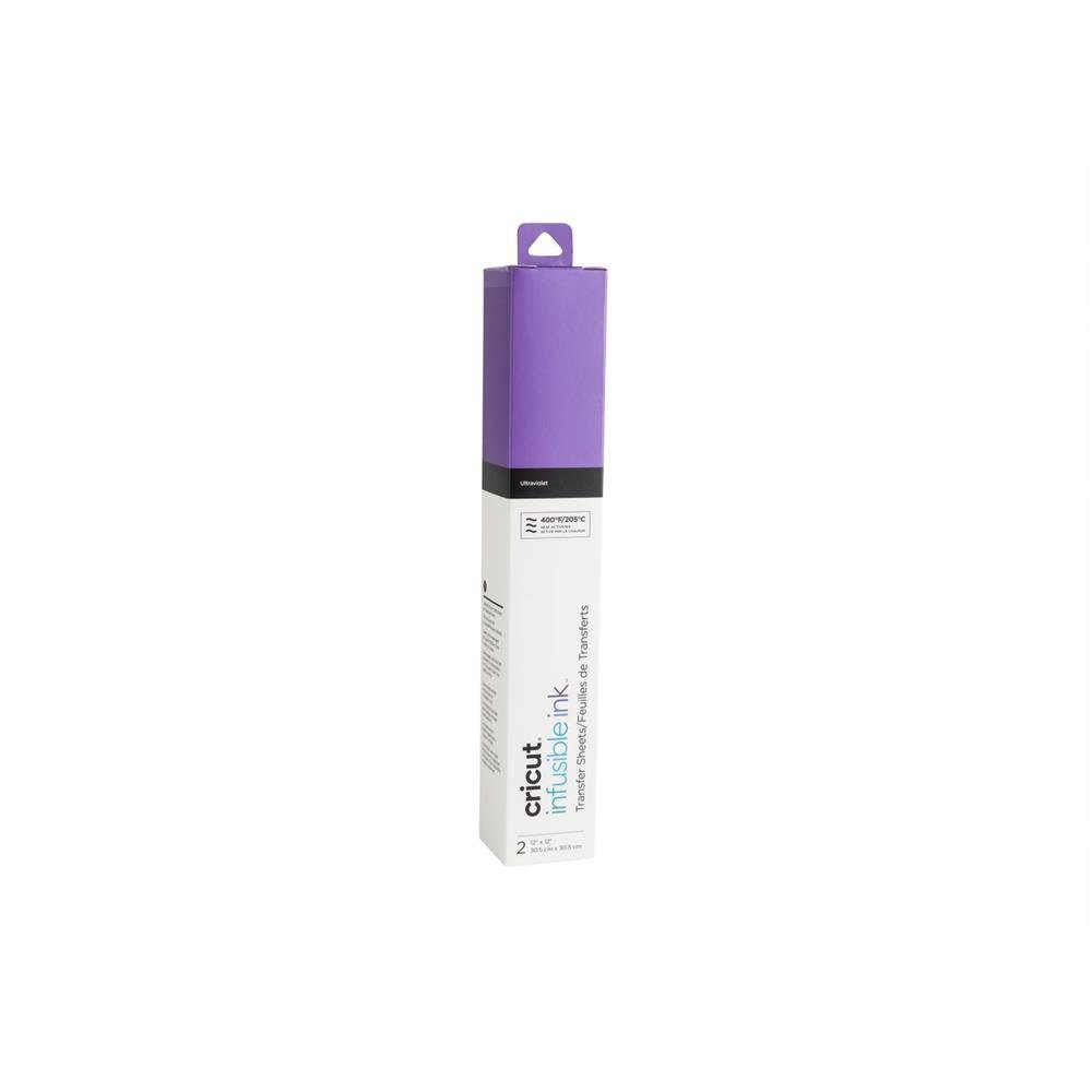 Cricut Dekorationsfolie Infusible Ink Transferfolie Ultraviolet, Ultraviolet Muster, 2 Stück, Lila, violett, Folie, Klebefolie, Bügelfolie, Bügelbilder, zum Aufbügeln, basteln, Bastelmaterial