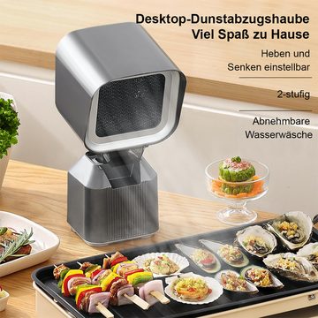 Novzep Absauganlage Mini-Dunstabzugshaube, tragbare Dunstabzugshaube mit, Fettabsaugfilter und Entlüftung,geeignet für BBQHotpot im Innenbereich