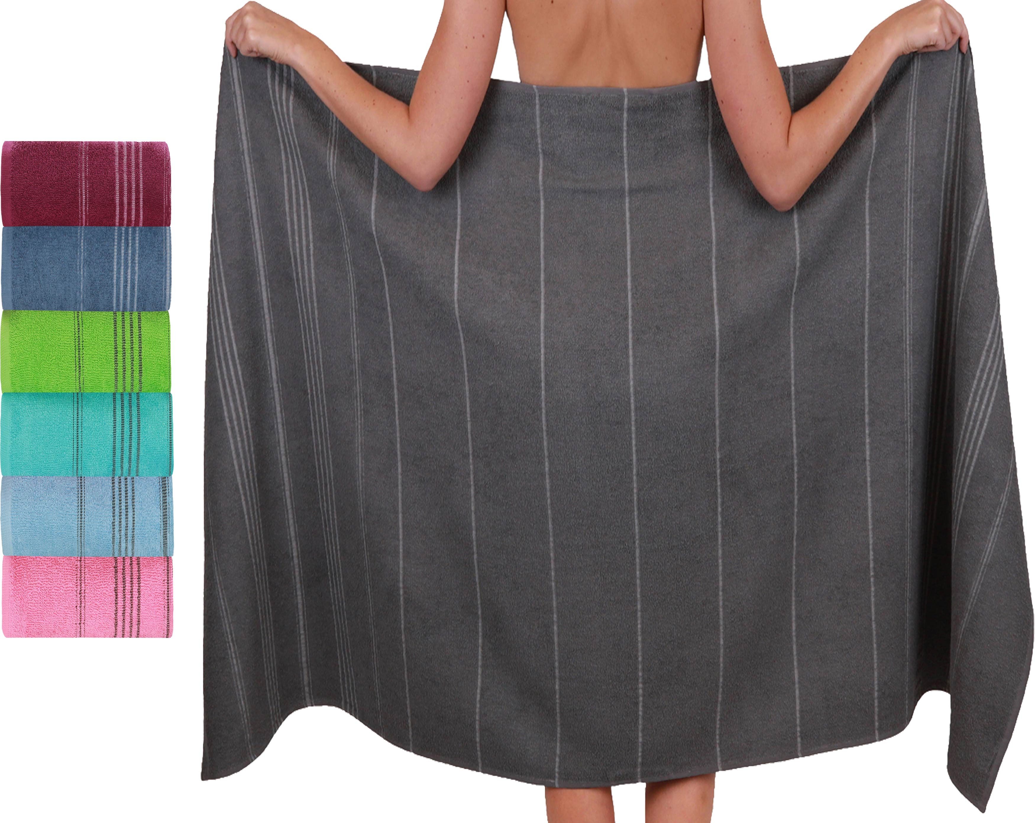 Betz Strandtuch Betz XXL Badetuch LINES Saunahandtuch Liegetuch 90x180 cm, 100% Baumwolle