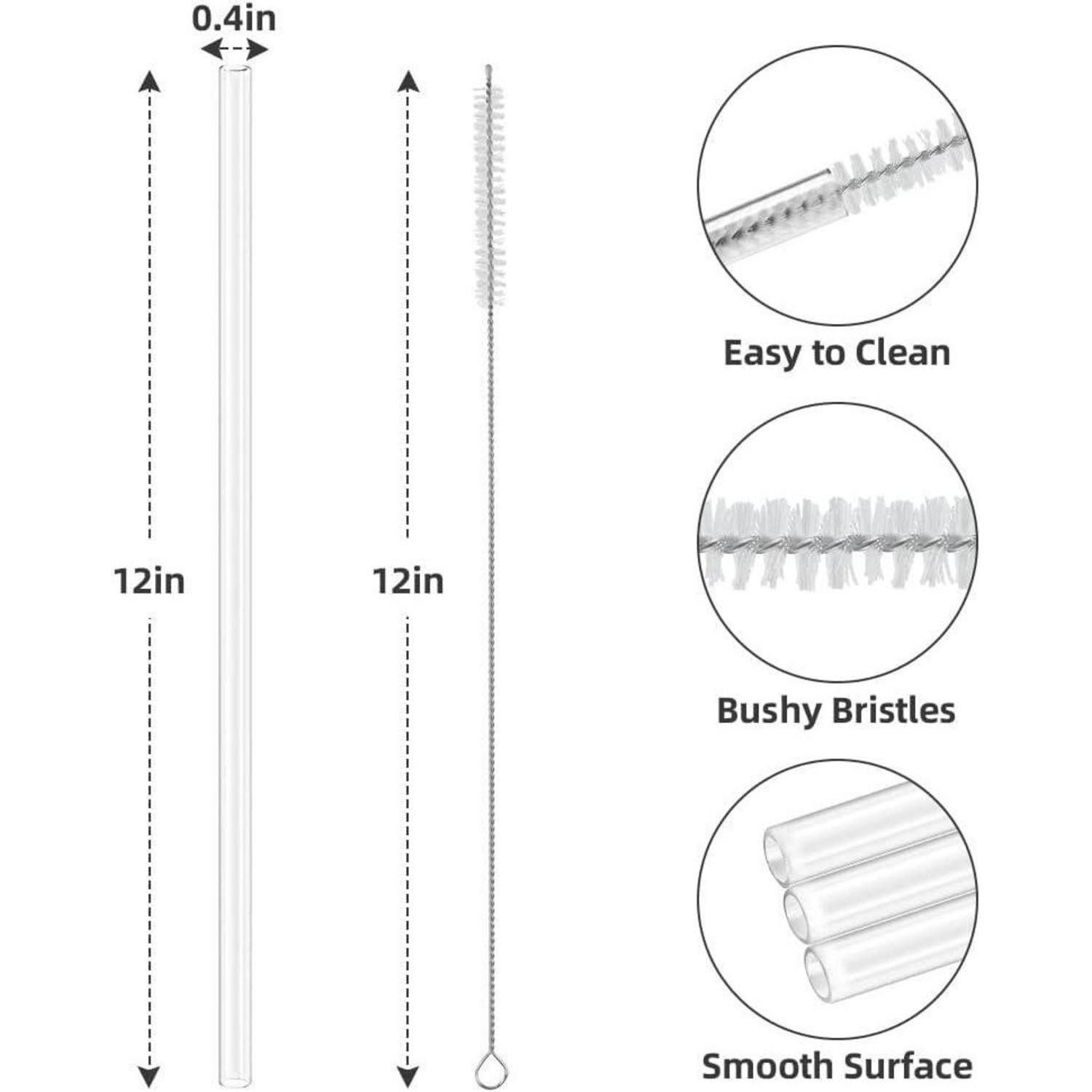 LuxusKollektion Trinkhalme Strohhalme Plastik wiederverwendbar Set 6 6pcs Plastik Strohhalme