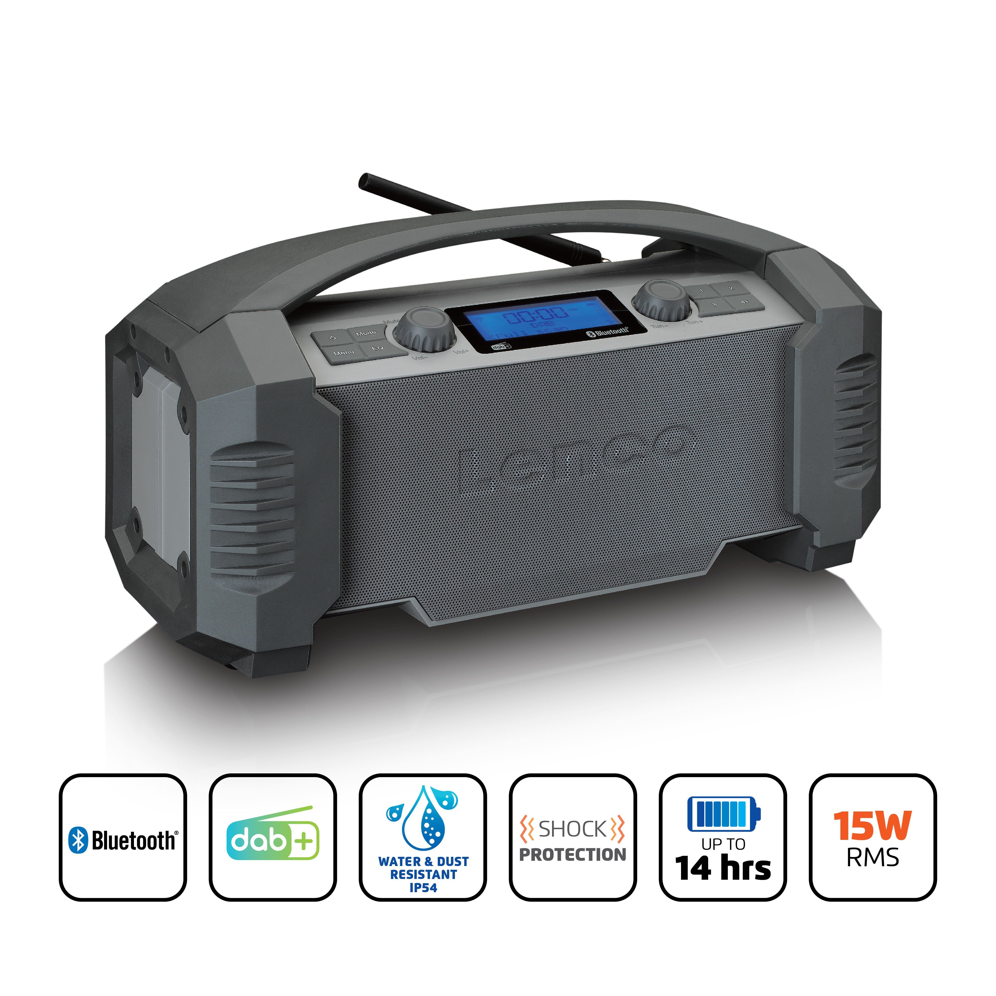 Lenco (DAB+,FM), 15 ODR-150GY Watt CD-Radiorecorder Leistung: (RMS)