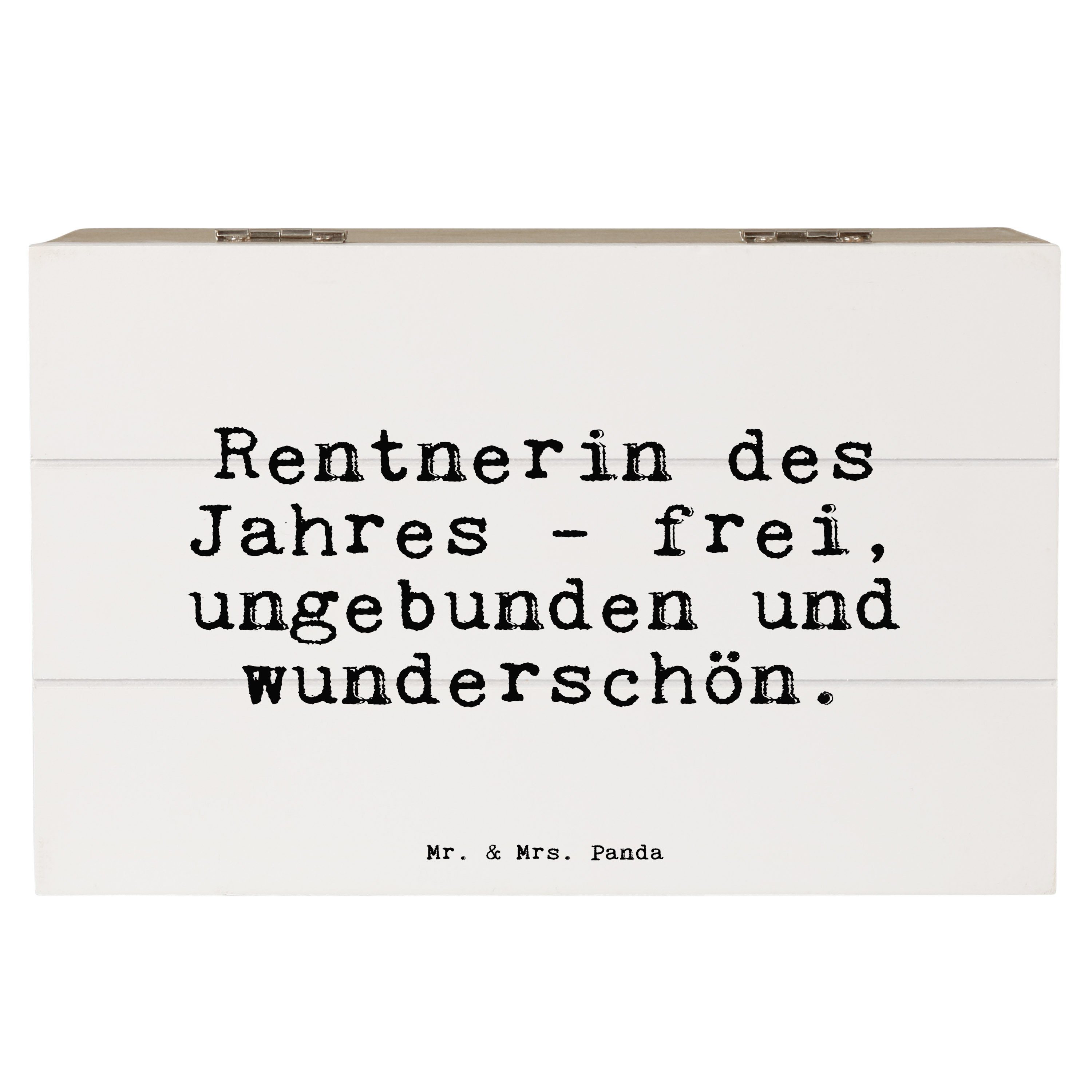 Mr. & Mrs. Panda Dekokiste »Rentnerin des Jahres Weiß Spruch