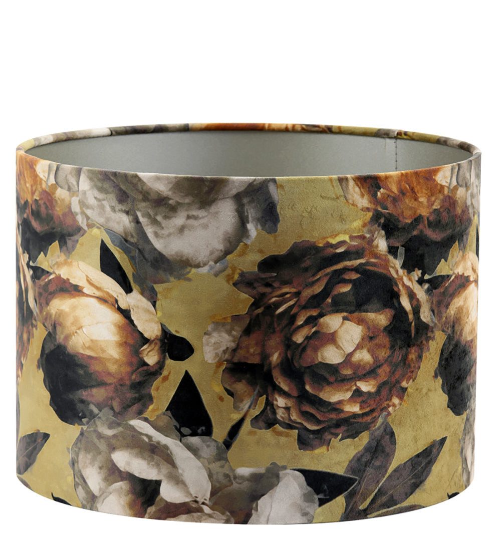 Dirk Davids Leuchten GmbH Лампыschirm Лампыschirm Zylinder Velours Bronze mit Victoria Rosen 25-25-18cm