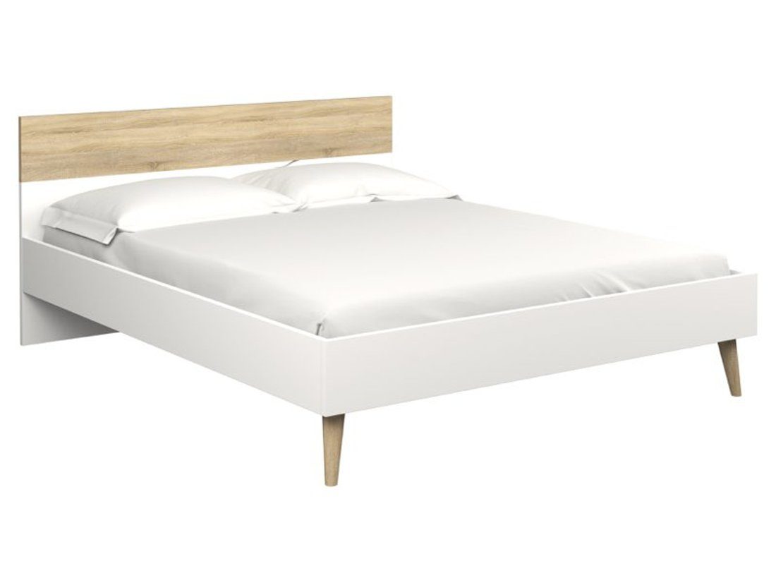 ebuy24 Bett »Doppelbett Napoli 180x200 cm weiss/eiche.« online kaufen