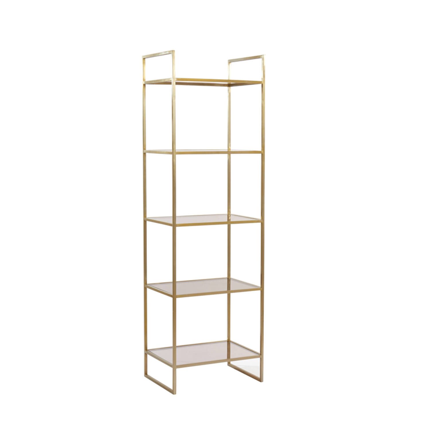 Light & Living Standregal Standregal MARIKI Light & Living braunes Glas-Hellgold 55x40x180 cm