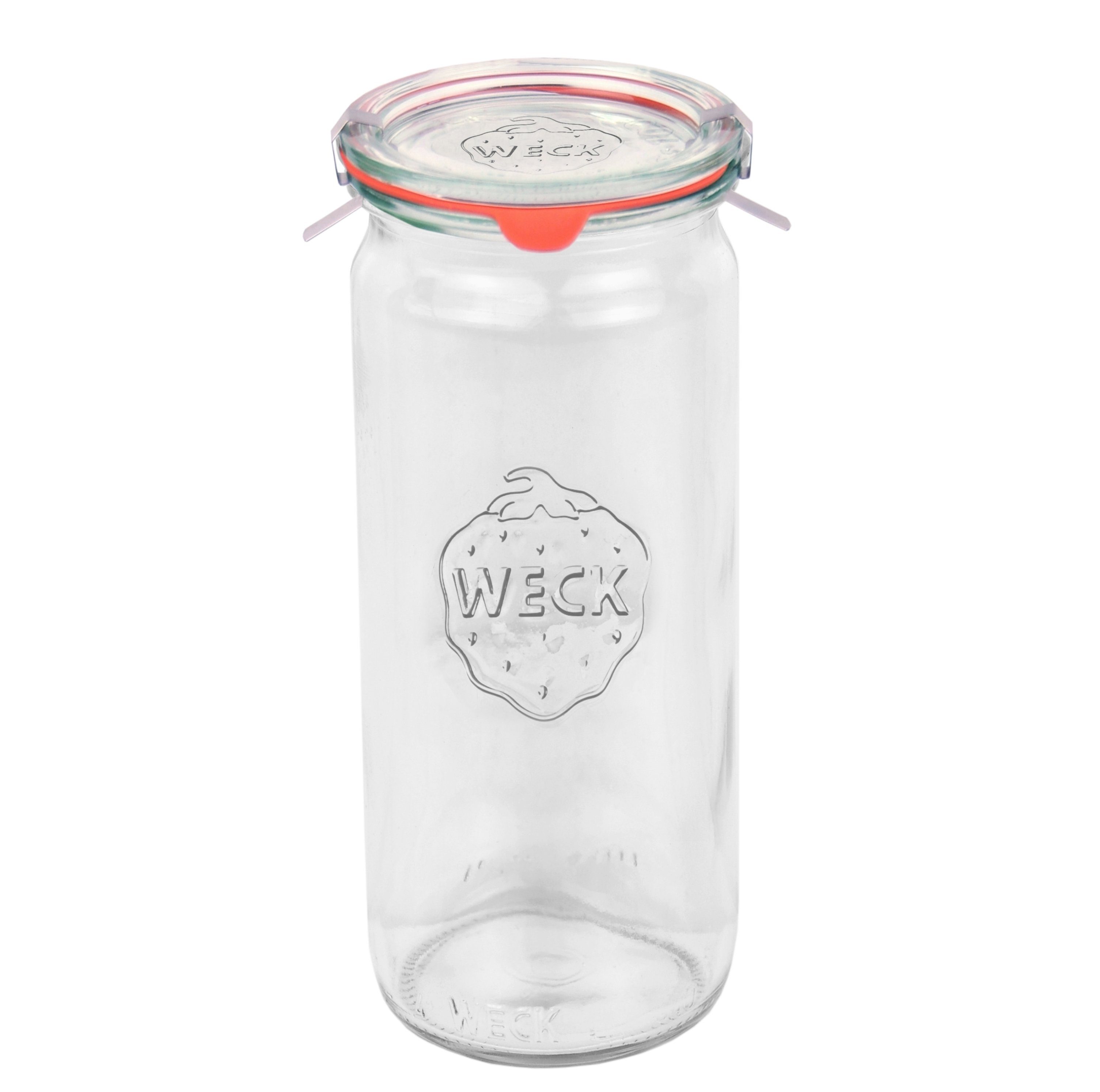 MamboCat Einmachglas 6er mit Einkochring Deckel 600ml Gläser Klammer, Set Zylinderglas Weck Glas