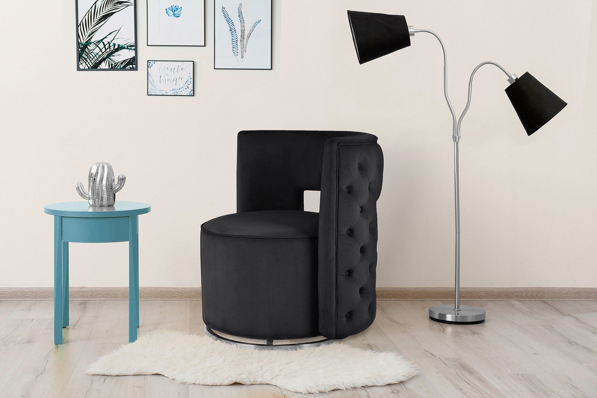 Kayoom Sessel Drehsessel Beverly 125, drehbar, Gestell aus Eisen