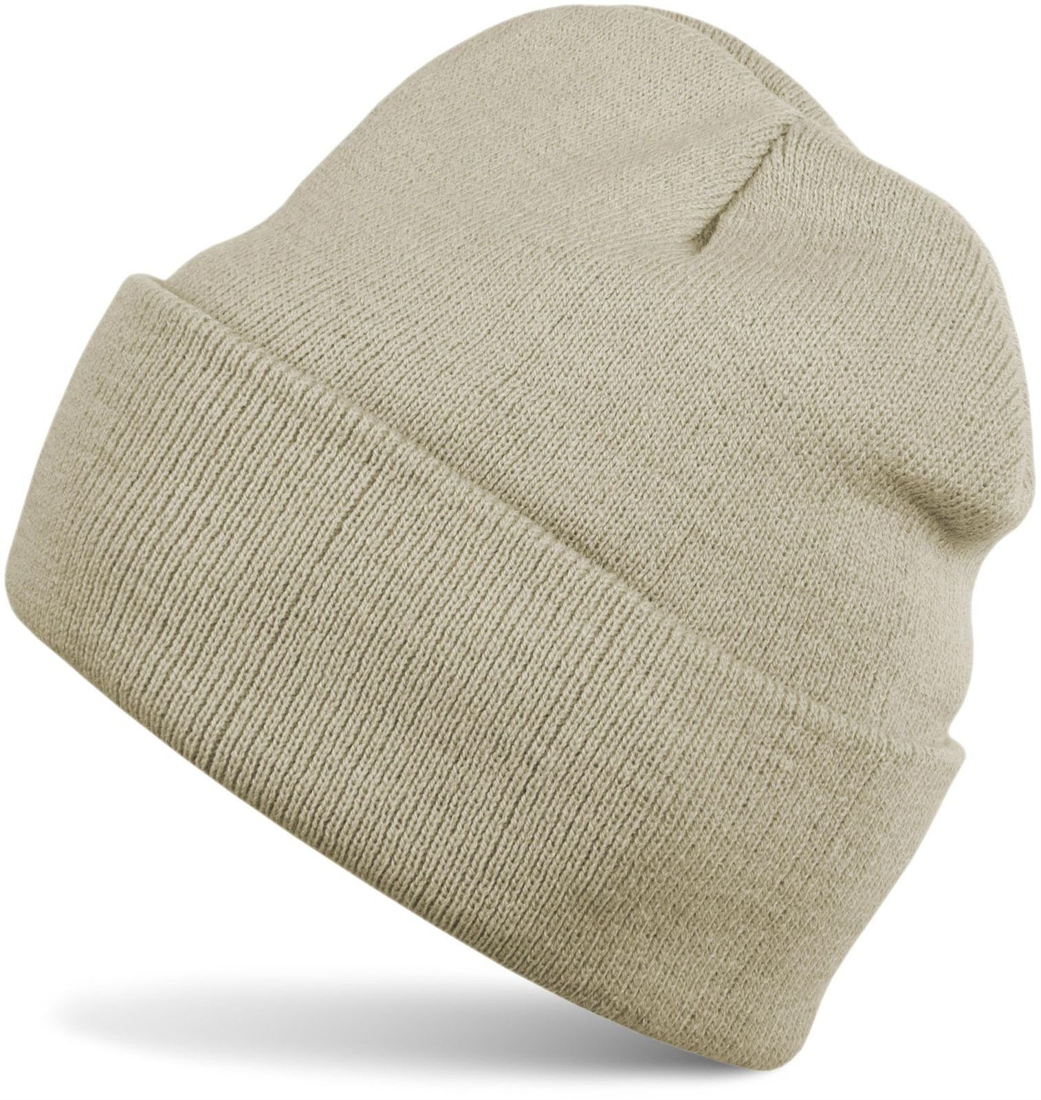 styleBREAKER Strickmütze Winter Strickmütze mit Krempe günstig online kaufen