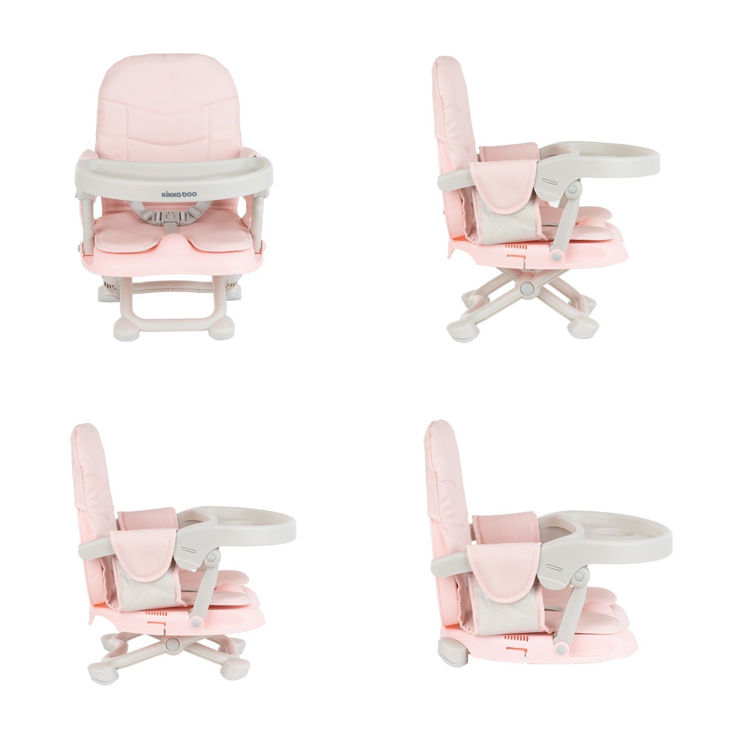 Kindersitzerhöhung Sicherheitsgurt Stuhl klappbar, Pappo, Booster, Kikkaboo Tisch, rosa