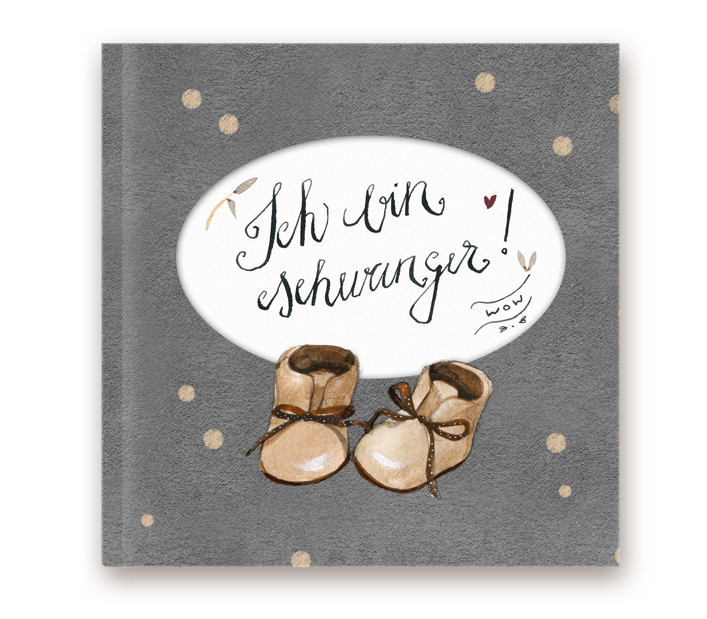 Pipapier Tagebuch Schwangerschaftstagebuch "Ich bin schwanger", mit viel Platz zum freien Schreiben, 21x21 cm, 72 S.
