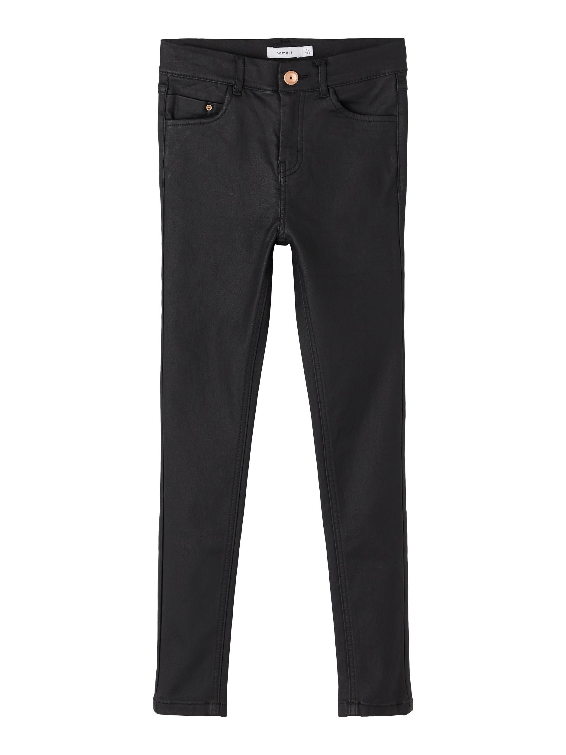 Skinny-fit-Jeans Mädchen High Waist Black Denim 122