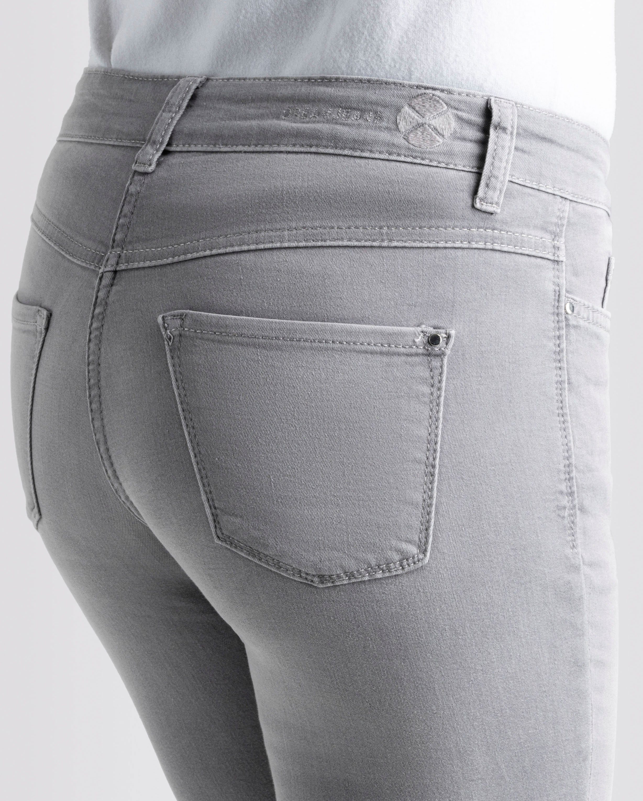 den für sorgt perfekten Skinny Dream Sitz Qualität Hochelastische MAC light Skinny-fit-Jeans wash grey