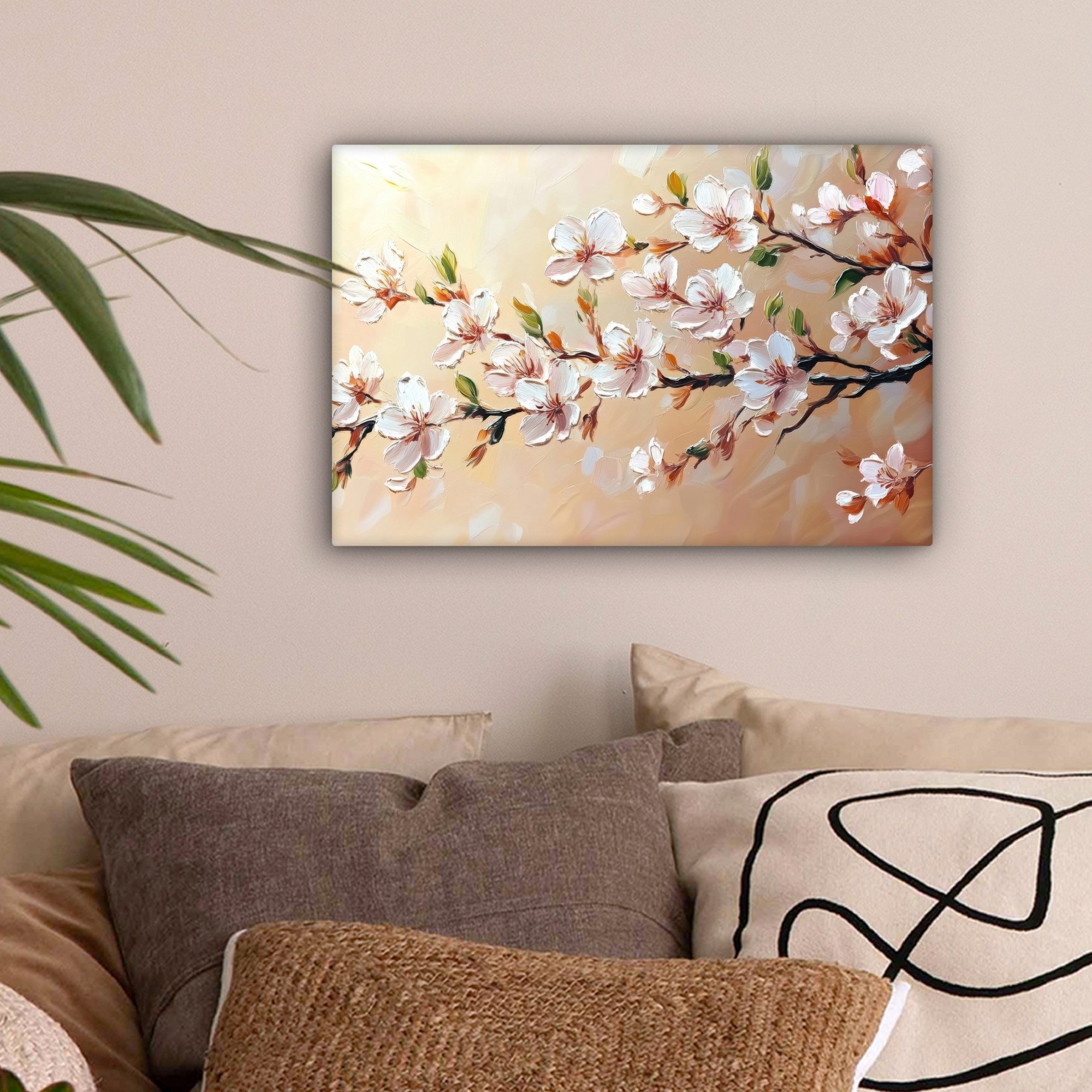 OneMillionCanvasses® Leinwandbild Blütenzweige - Malerisch - günstig online kaufen