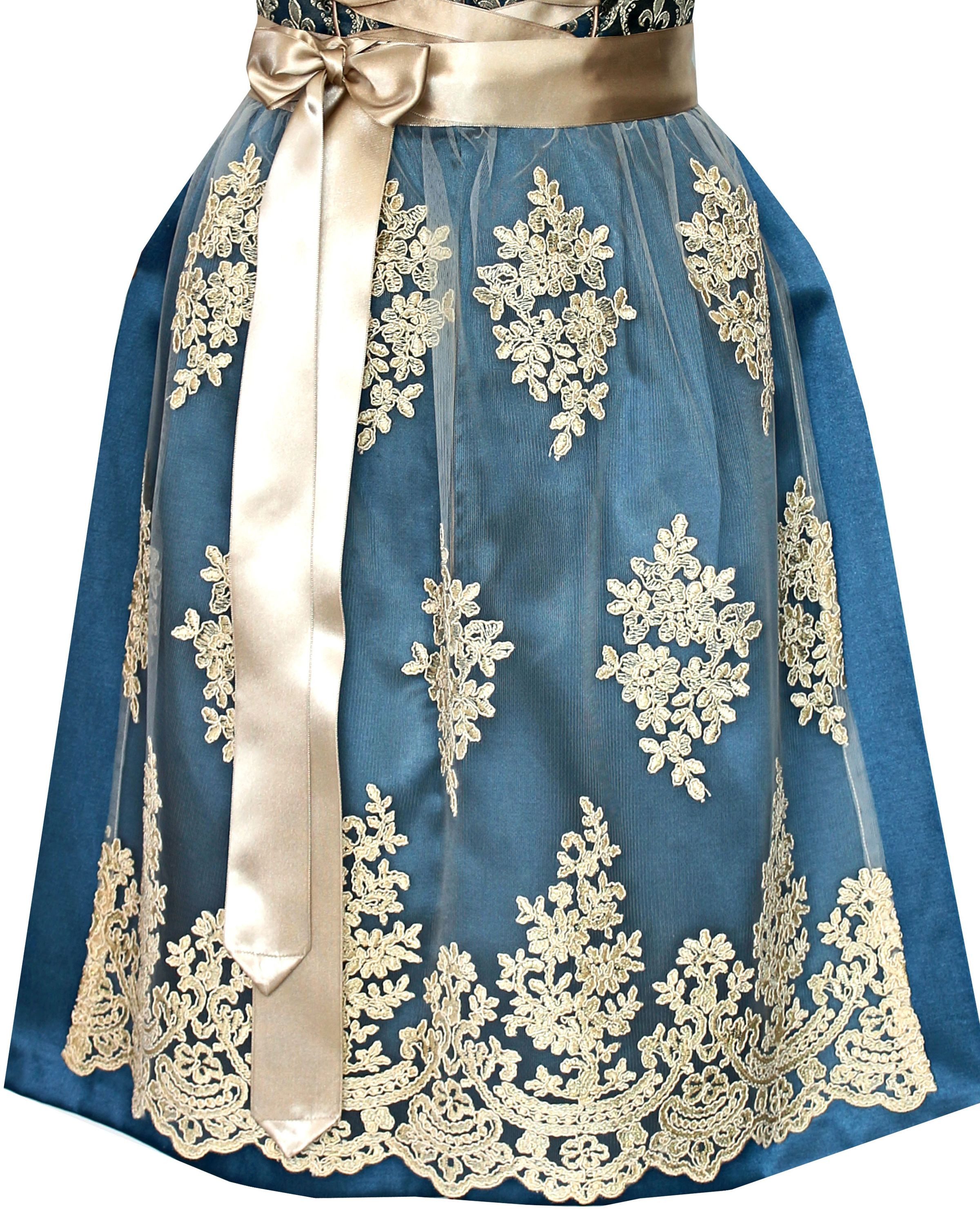 Alpenmärchen Dirndl Dirndl Livia in Creme und Blau - ALM916