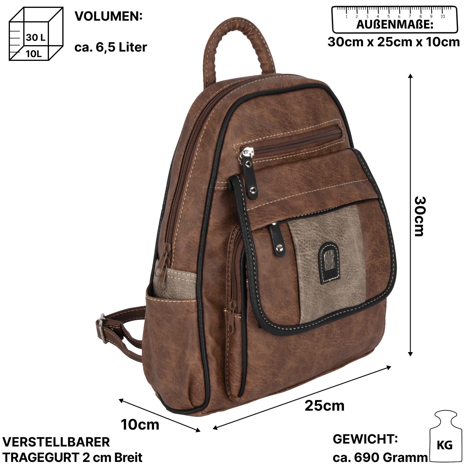 EAAKIE Rucksack Cityrucksack Damenrucksack Tagesrucksack Stadt Rucksack Bag günstig online kaufen