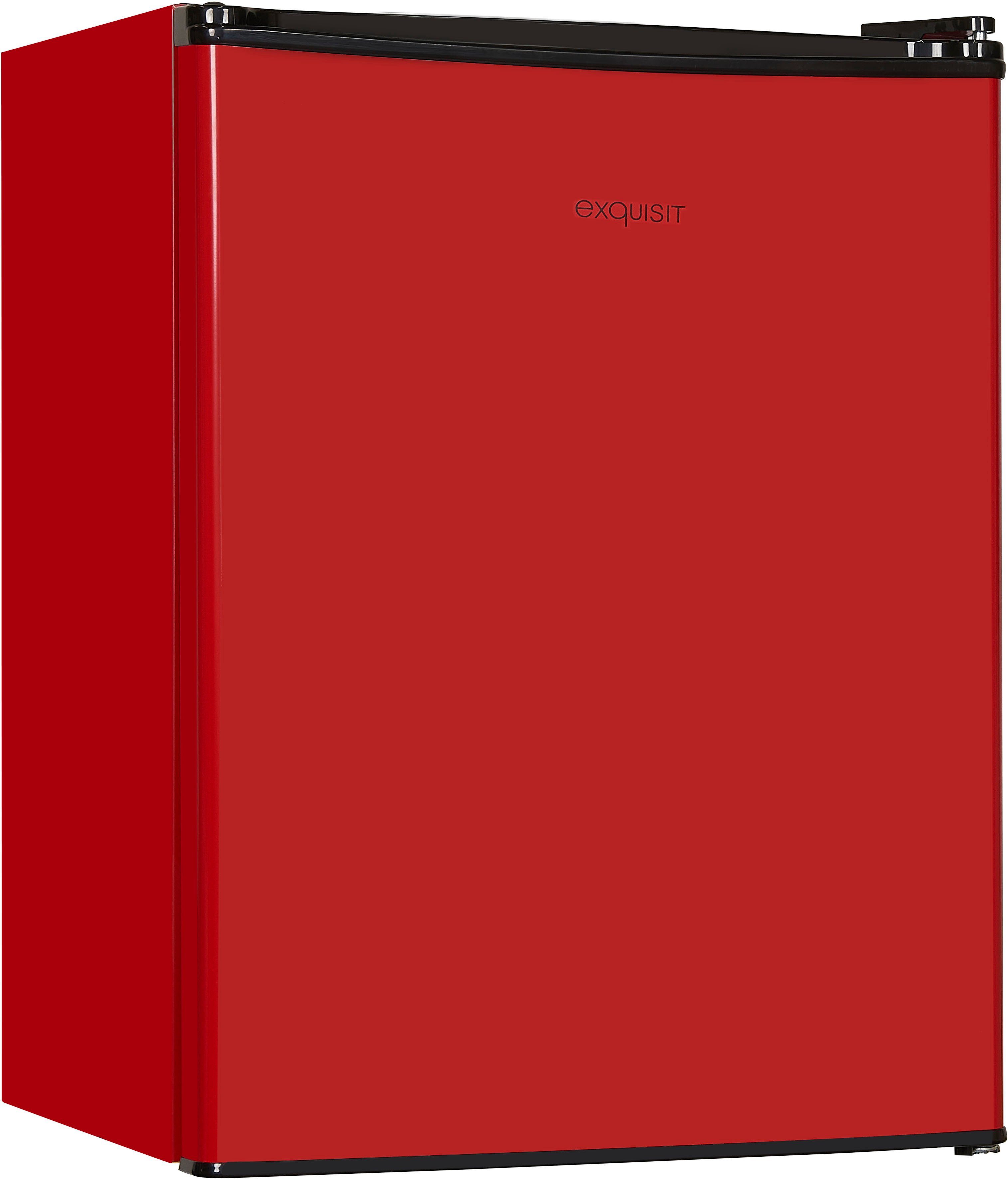 exquisit Kühlschrank KB60-V-090E rot, 62 hoch, 45 cm cm breit