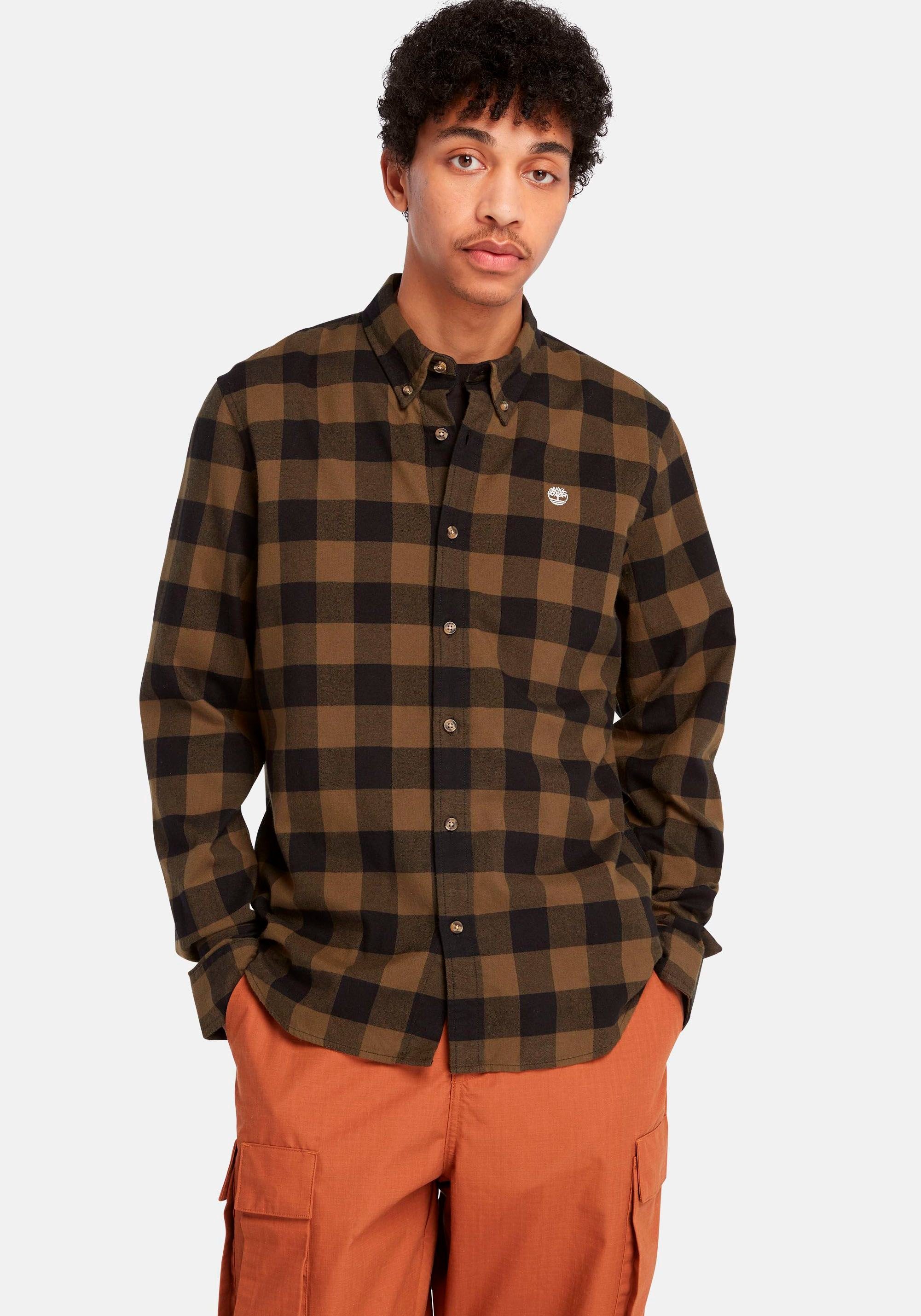 YD LS Olive S/Cell Mascoma River with Dark Langarmshirt Timberland Fabric