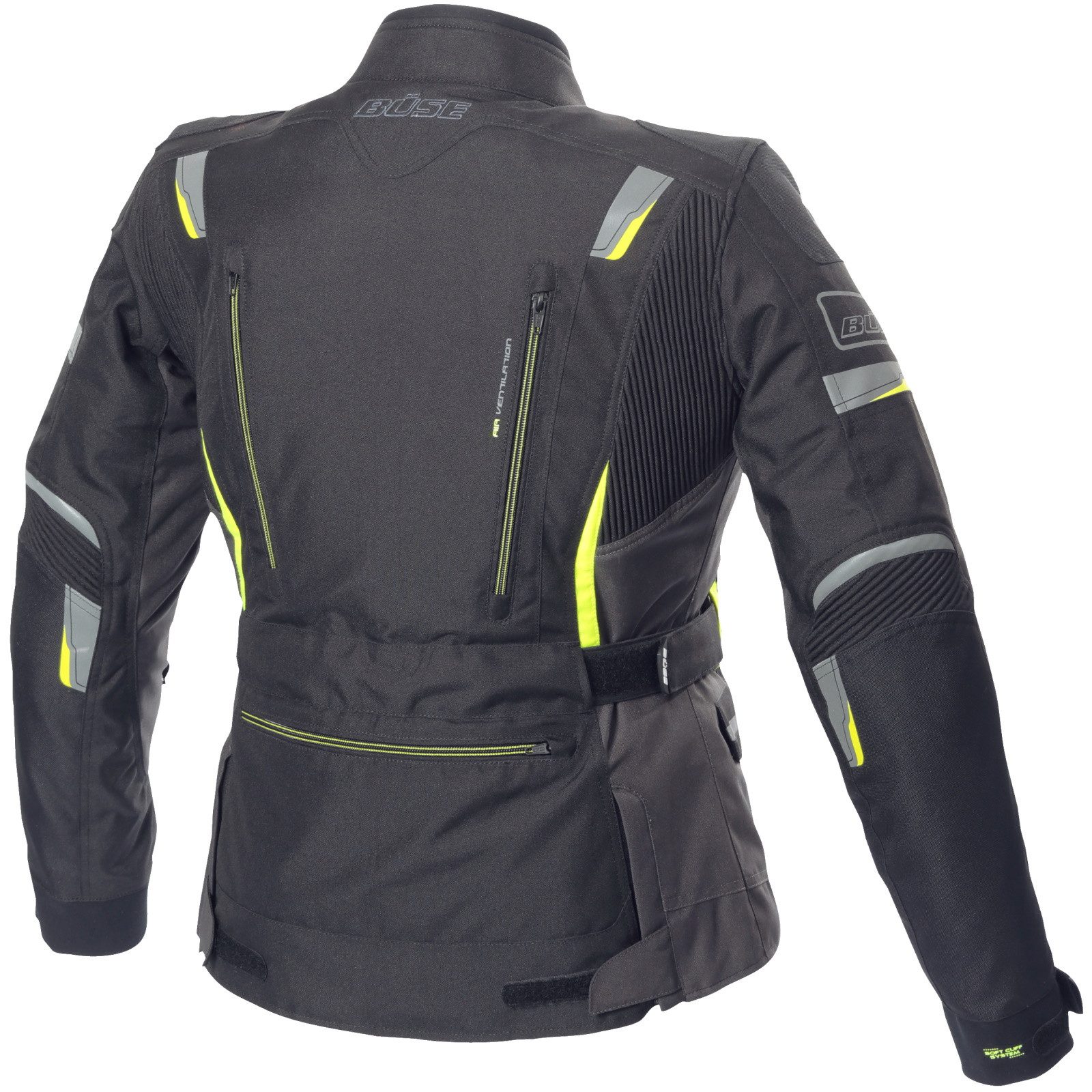 Büse Motorradjacke Büse Jana Textiljacke schwarz / gelb Damen atmungsaktiv