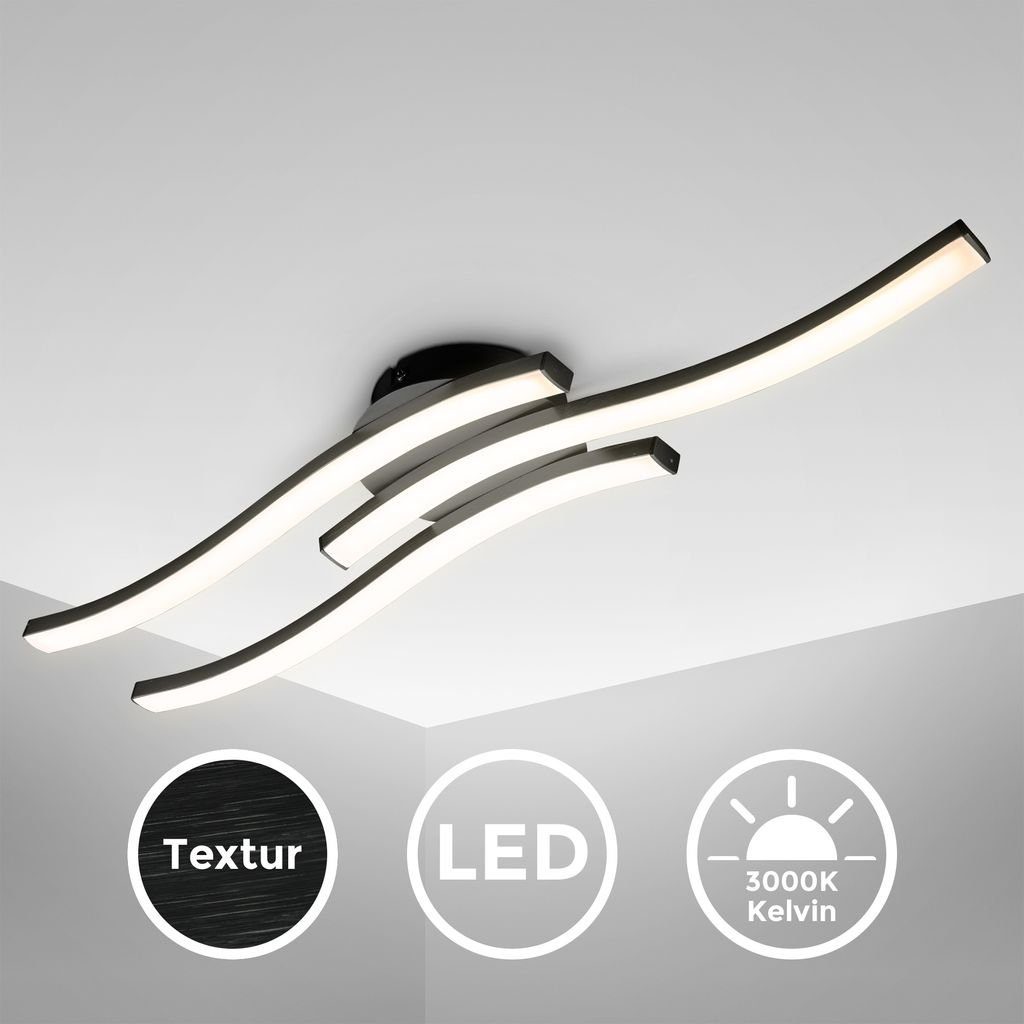 B.K.Licht Deckenleuchte moderne LED Deckenlampe 3-flammig wellenförmig 56x1 günstig online kaufen
