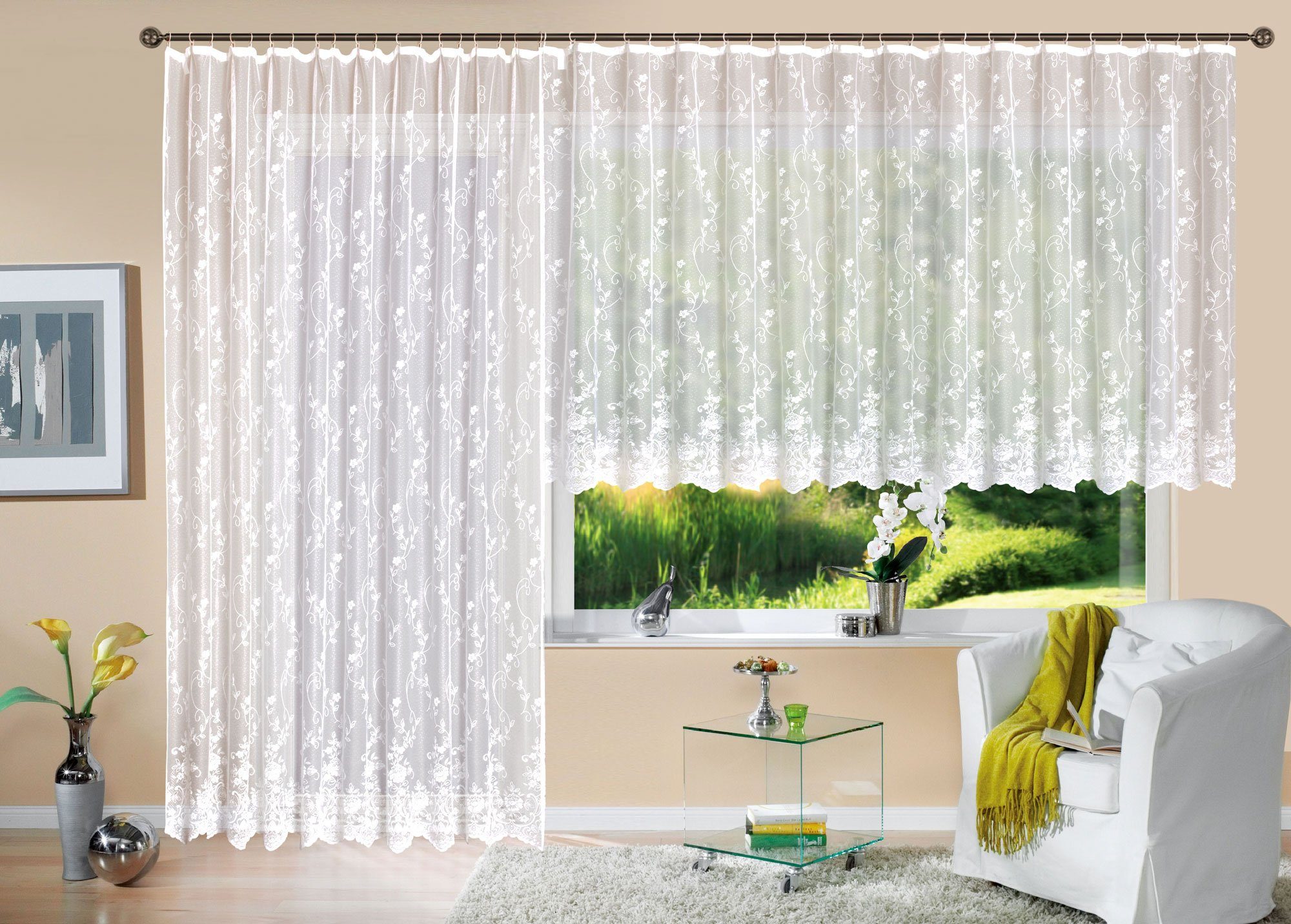 Gardinenbox Gardine, Kräuselband (1 St), transparent, günstig online kaufen