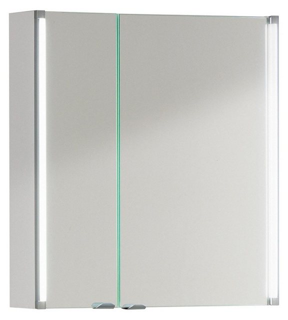 FACKELMANN Badezimmerspiegelschrank “Fackelmann Spiegelschrank LED 61 cm weiß glanz”