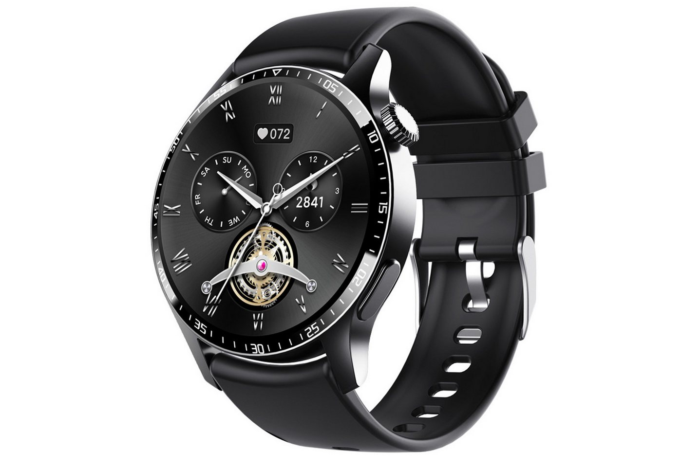 MOPUEA Smartwatch Herren Damen mit Telefonfunktion Fitness Uhr 1,35 Zoll Smartwatch Smartwatch / Fitness Tracker Uhr, 1,35" HD Touch Smartwatch mit Gesundheits- & Sporttracking, Herzfrequenz, Blutdruck, Schlaf, Sportmodi, Bluetooth, IPX