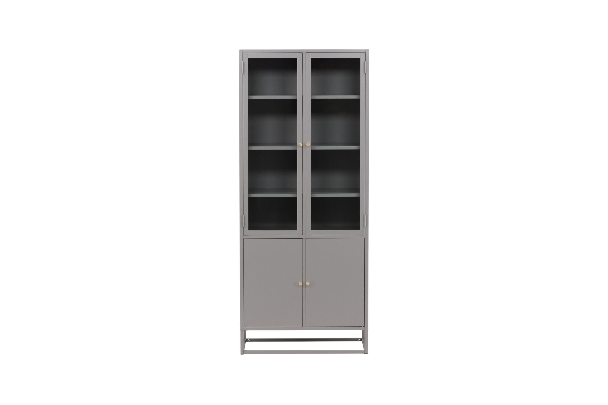 Venture Home Vitrine Bakal, hoher Stauraumschrank aus Stahl, 4 Türen, Höhe 190 cm Hochschrank, Pulverbeschichtung, Glastüren, Einlegeböden, …