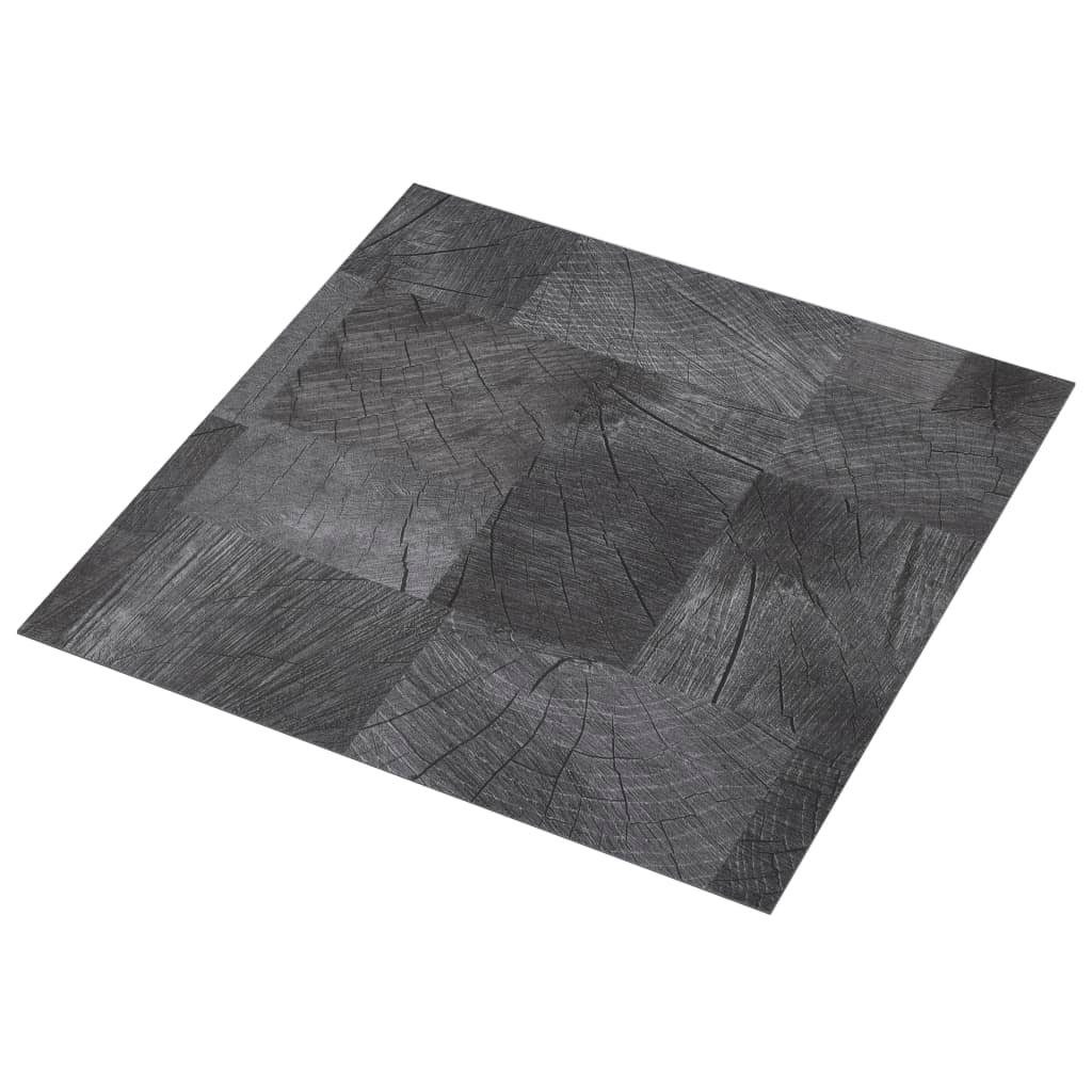 Teppichboden PVC-Dielen Selbstklebend 5,11 m² Holzoptik Grau, vidaXL