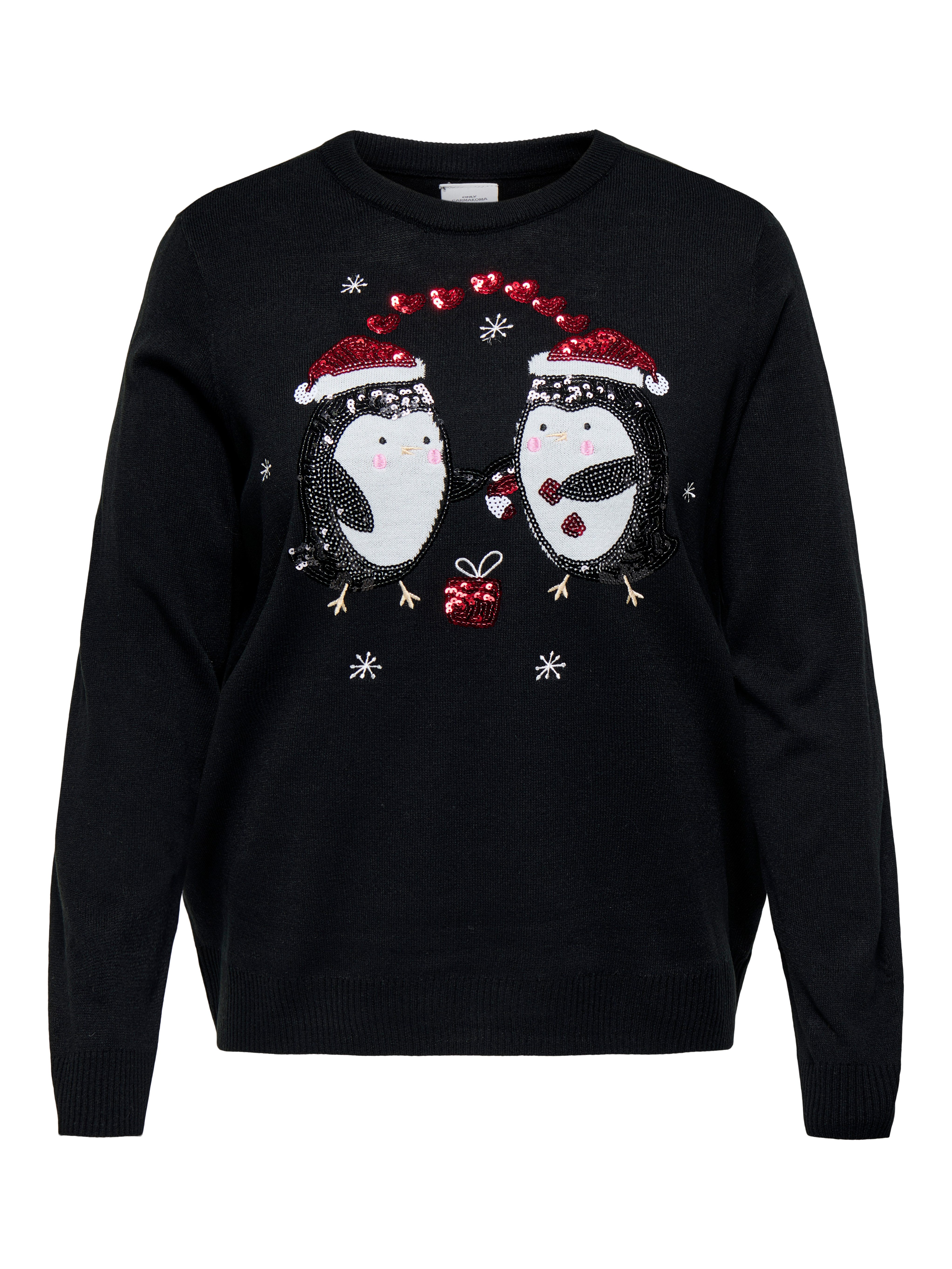 ONLY CARMAKOMA Weihnachtspullover CARXMAS SHINE LS ONECK KNT Ugly Sweater günstig online kaufen