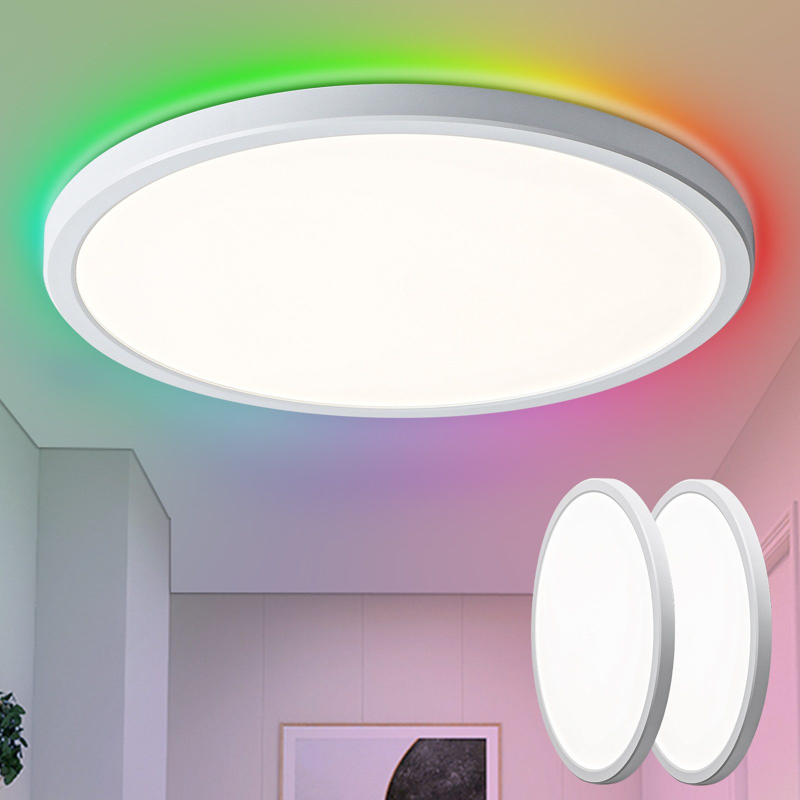 Oraymin Deckenleuchte mit Fernbedienung, 24W Deckenlampe günstig online kaufen