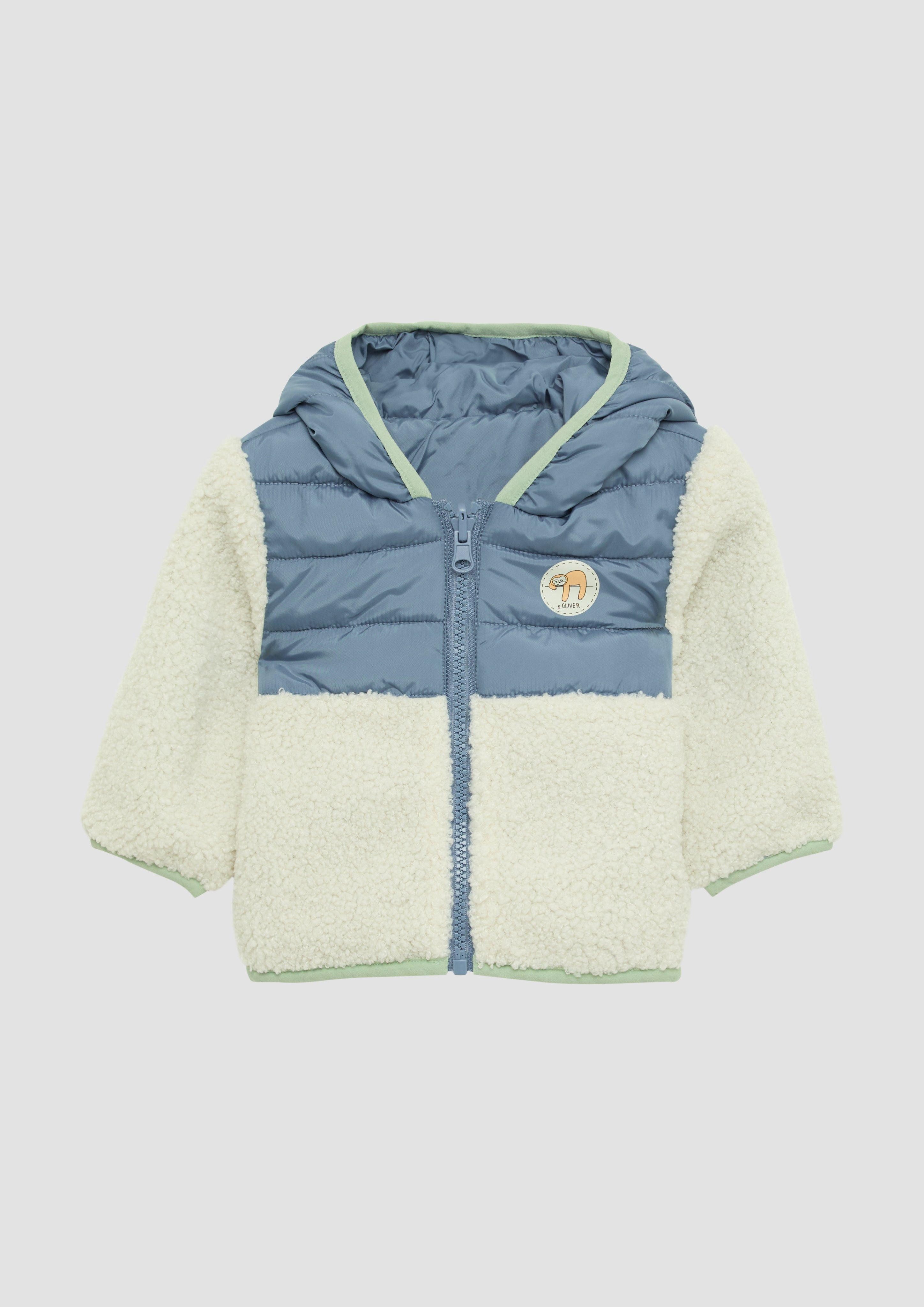 Outdoorjacke Leicht wattierte Wendejacke mit Steppung und Teddyplüsch