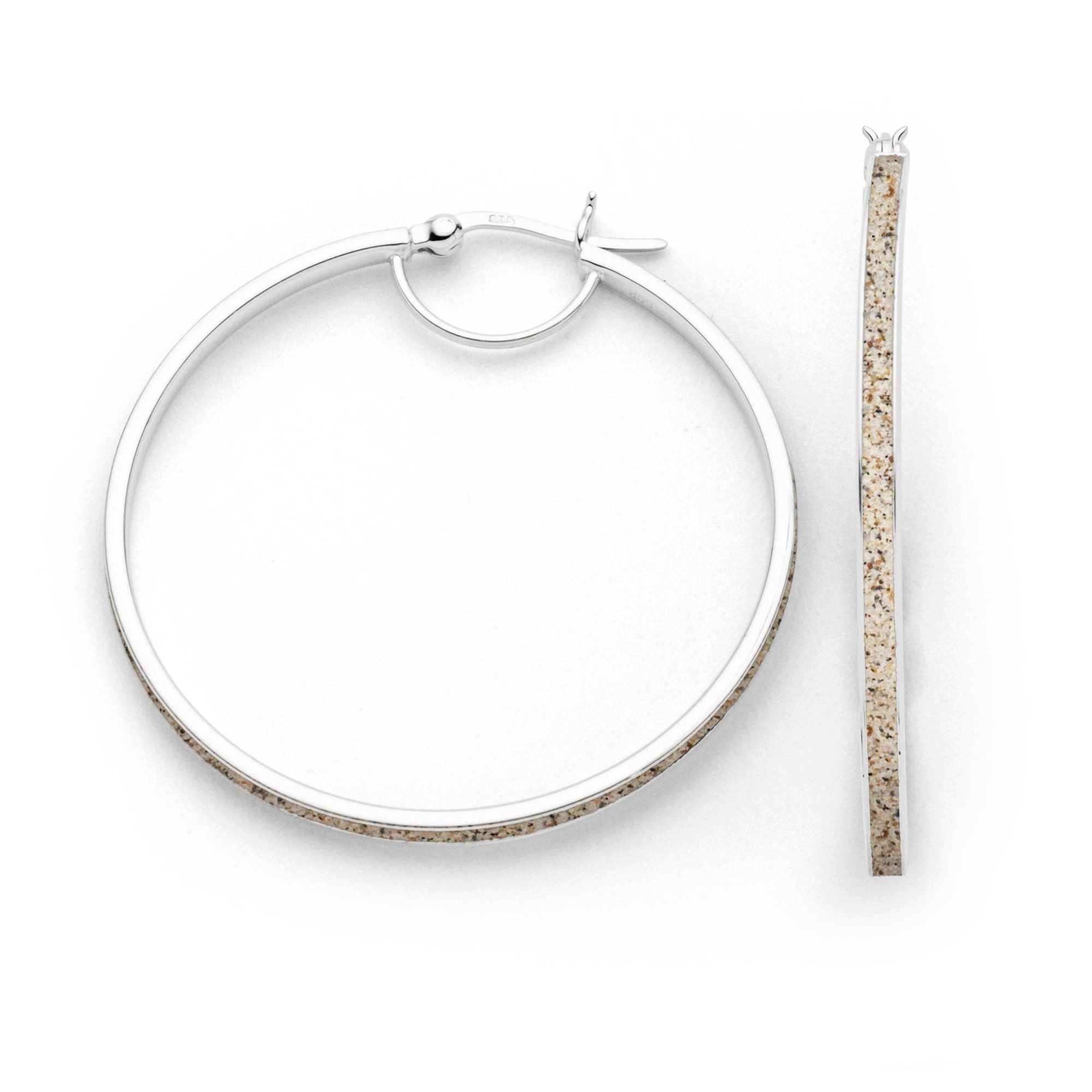 DUR Ohrring-Set DUR Schmuck: Ohrringe, Creolen "rund 42,3 mm" mit Strandsand, O5542