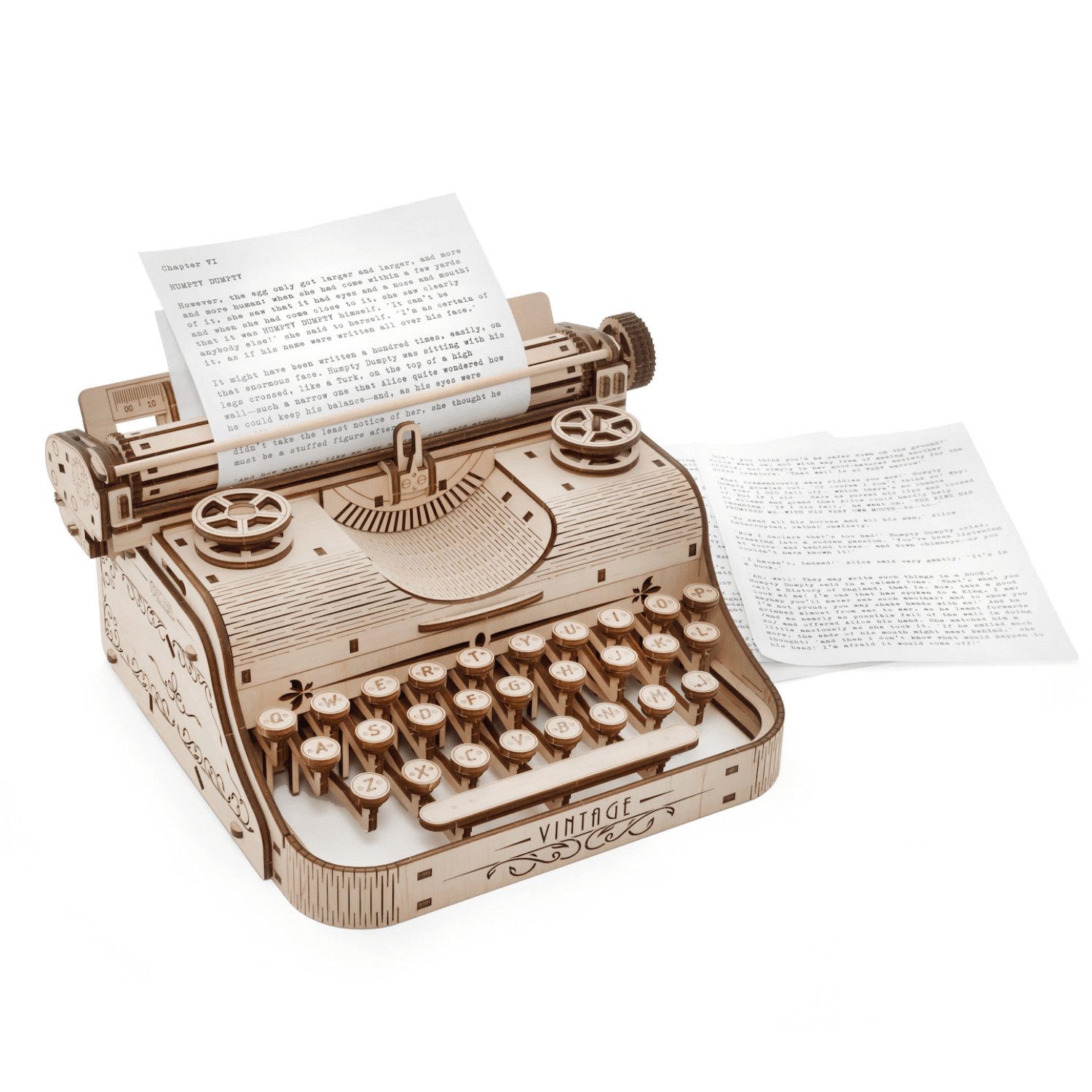 Eco Wood Art Modellbausatz Eco-Wood-Art Schreibmaschine Typewriter Mechanis günstig online kaufen