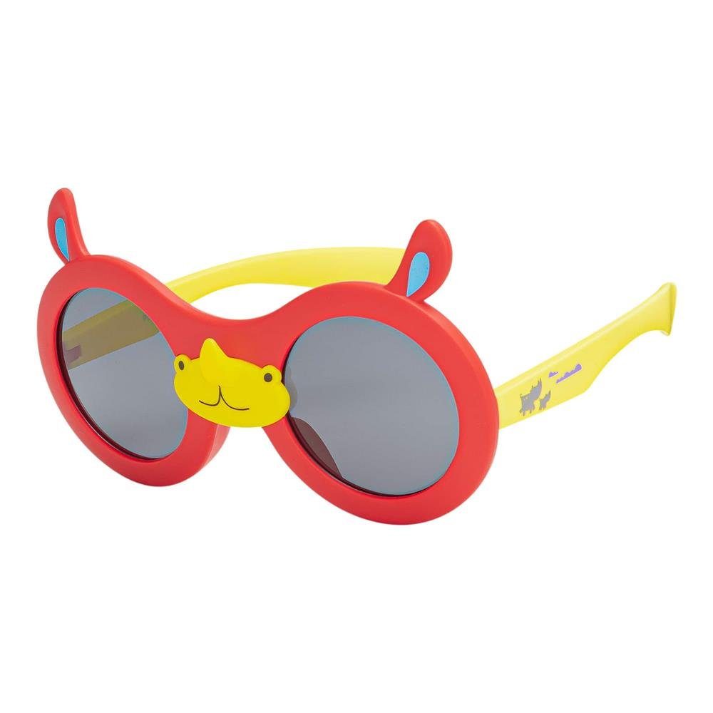 BEZLIT Eyewear Sonnenbrille Mädchen Kinder Sonnenbrille Nilpferd Motiv (1-St) mit polarisierten Linsen Rot-Gelb