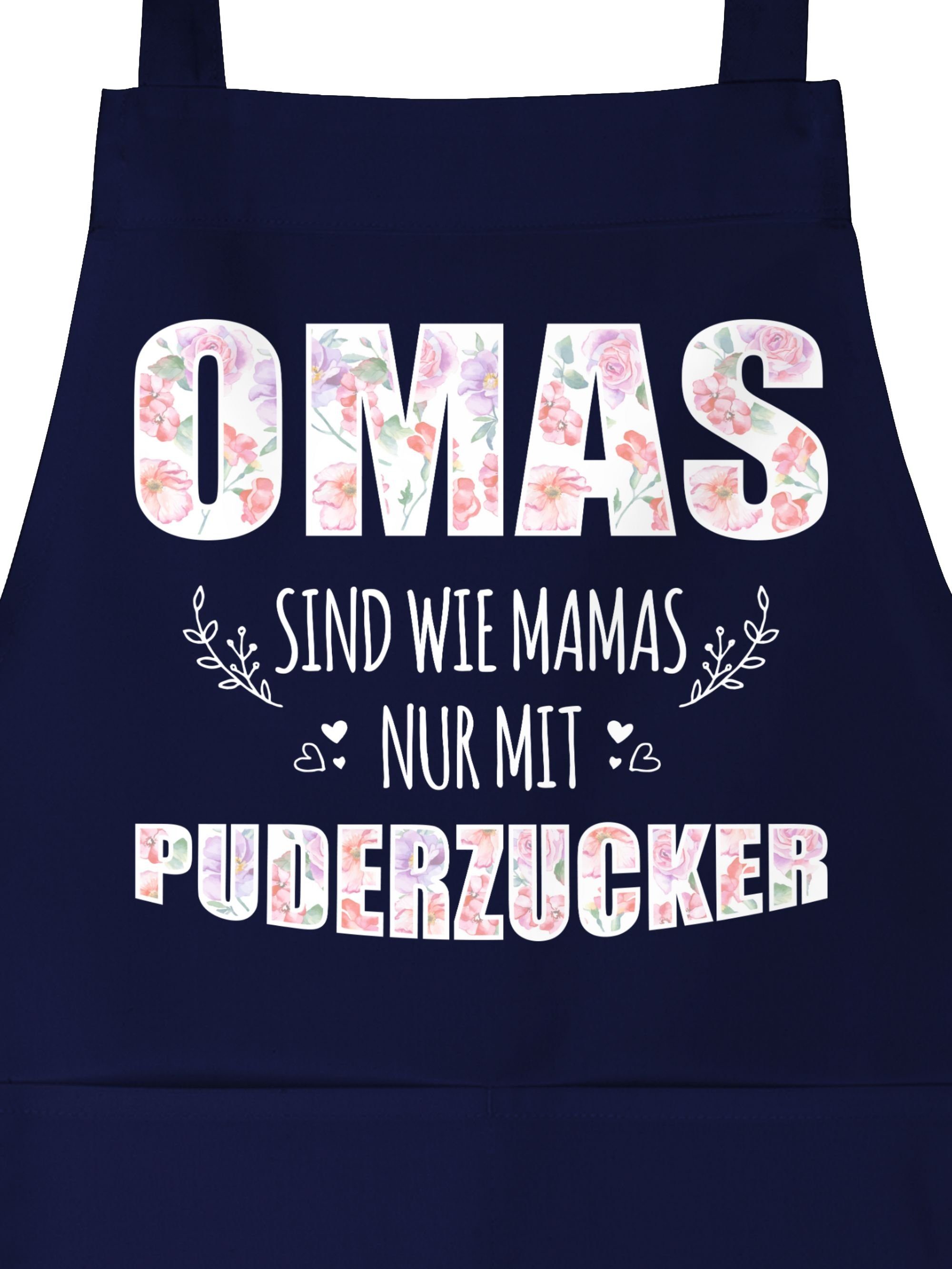 Shirtracer Kochschürze »Omas sind wie Mamas nur mit Puderzucker