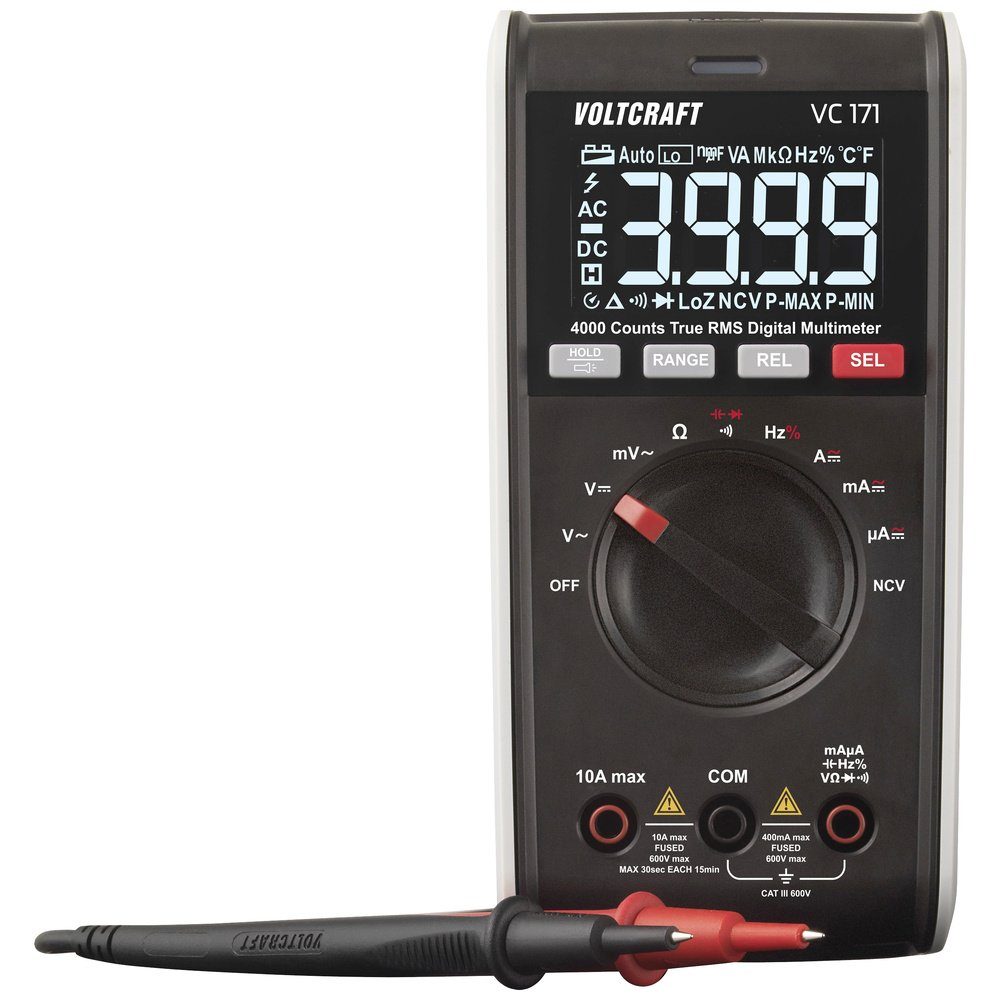 Spannungsprüfer VOLTCRAFT VC171 Hand-Multimeter kalibriert (ISO) digital CAT III 600