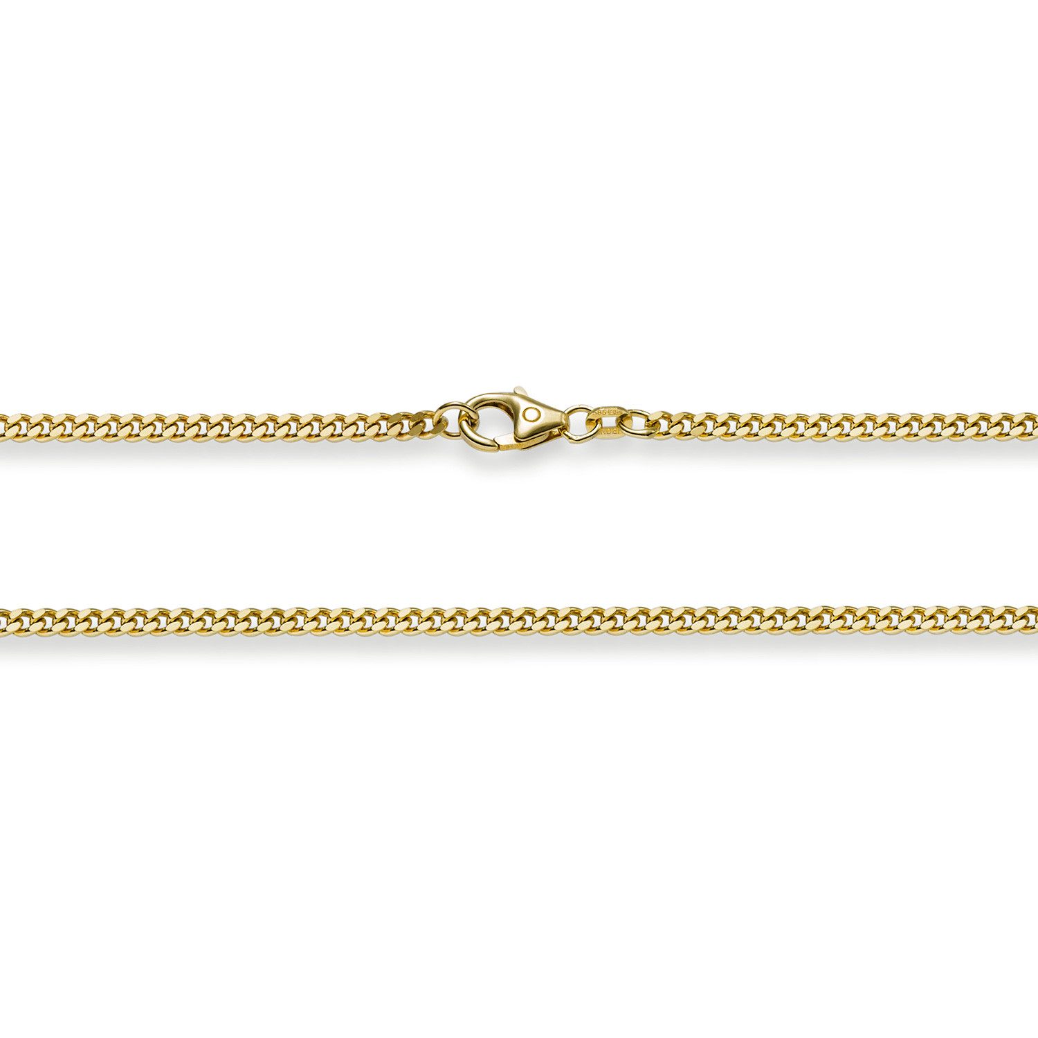 HOPLO Panzerkette Goldkette Panzerkette Länge 60cm - Breite 2,5mm - 750-18 Karat Gold, Made in Germany