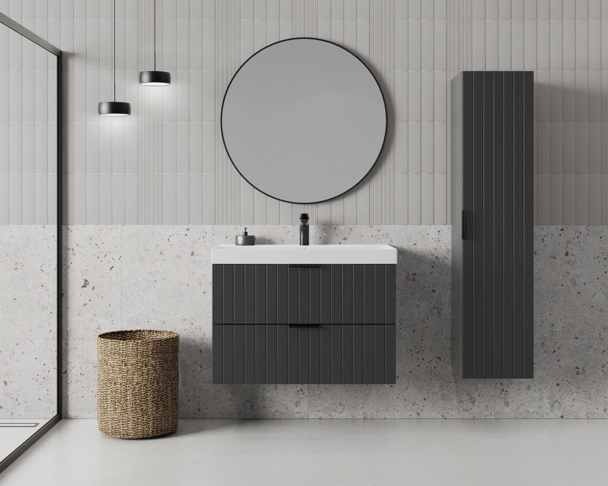 welltime Waschtisch HARMONY mit Waschbecken, Breite 60 oder 80cm, modernes günstig online kaufen