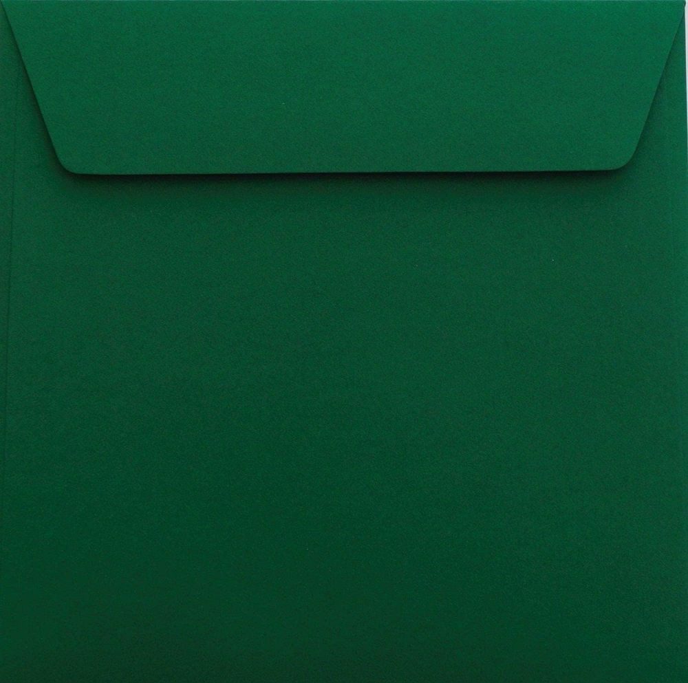 Briefumschläge24Plus Briefumschlag 50 St. 17 x 17 cm Briefumschläge Quadratisch Tannen Grün, 170 x 170 mm Briefumschläge Recyceltes Material
