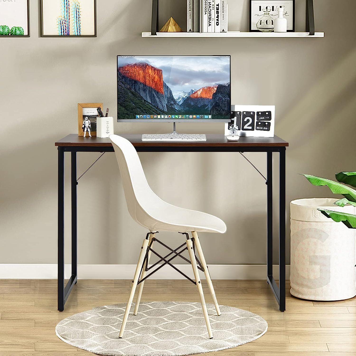 Computertisch PC-Arbeitstisch, Schreibtisch, KOMFOTTEU 100,5 cm