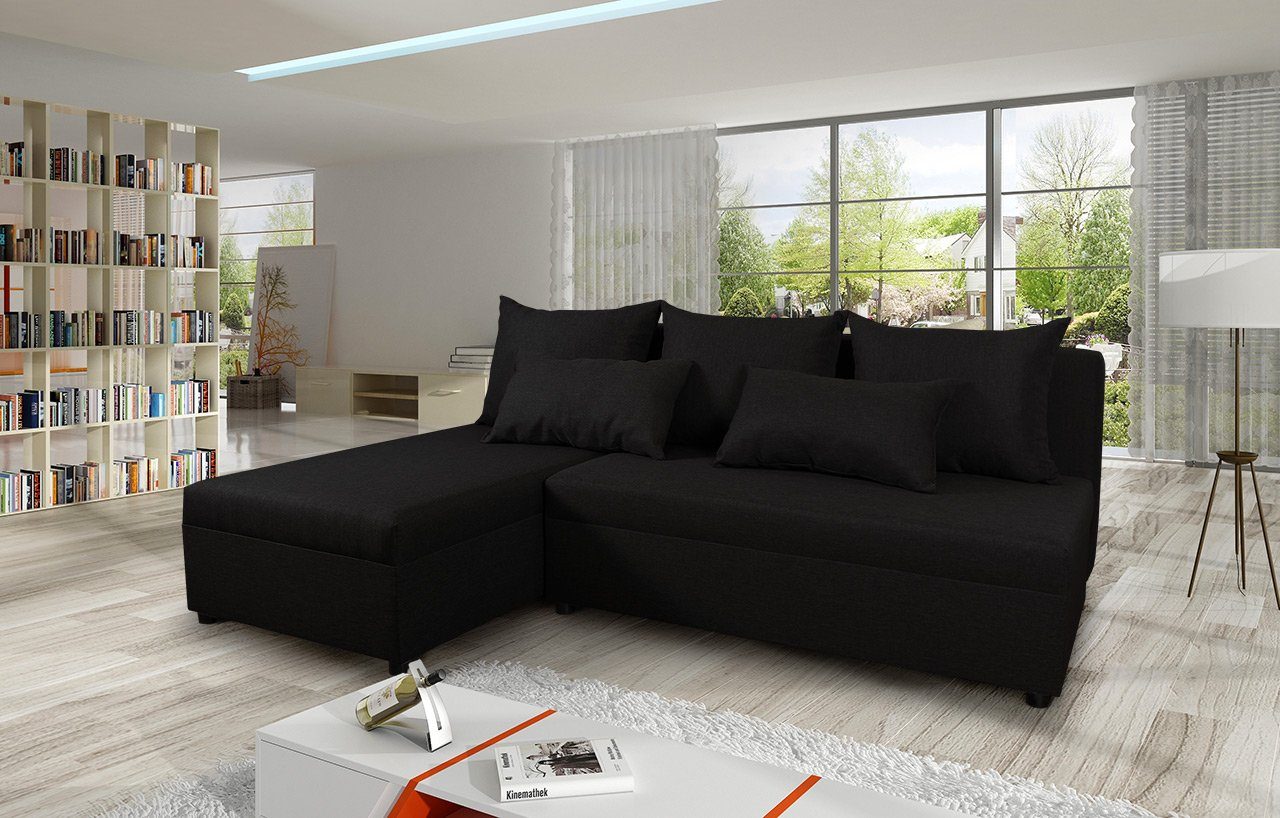 Sofnet Ecksofa Pono, mit Schlaffunktion und Bettkasten, L-Form Couch, Schlafsofa, mane Universal Sawana 14