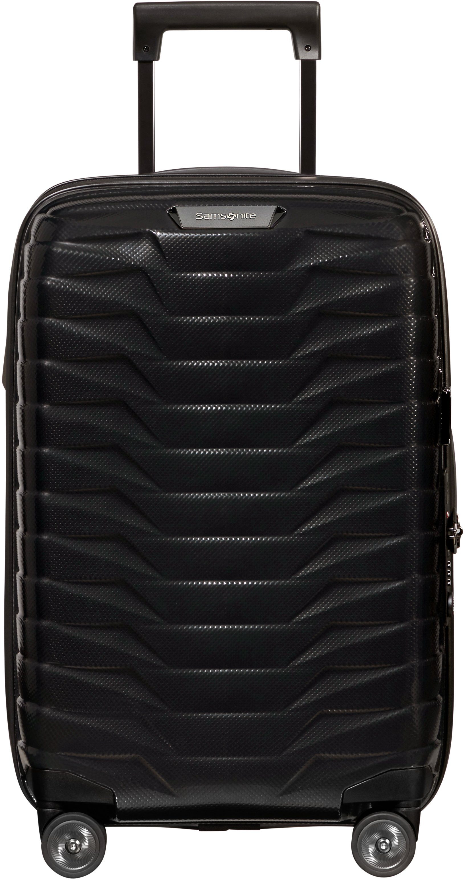 Samsonite Hartschalen-Trolley Proxis, 55 cm, 4 Rollen, mit Volumenerweiterung und USB-Schleuse; Made in Europe Black