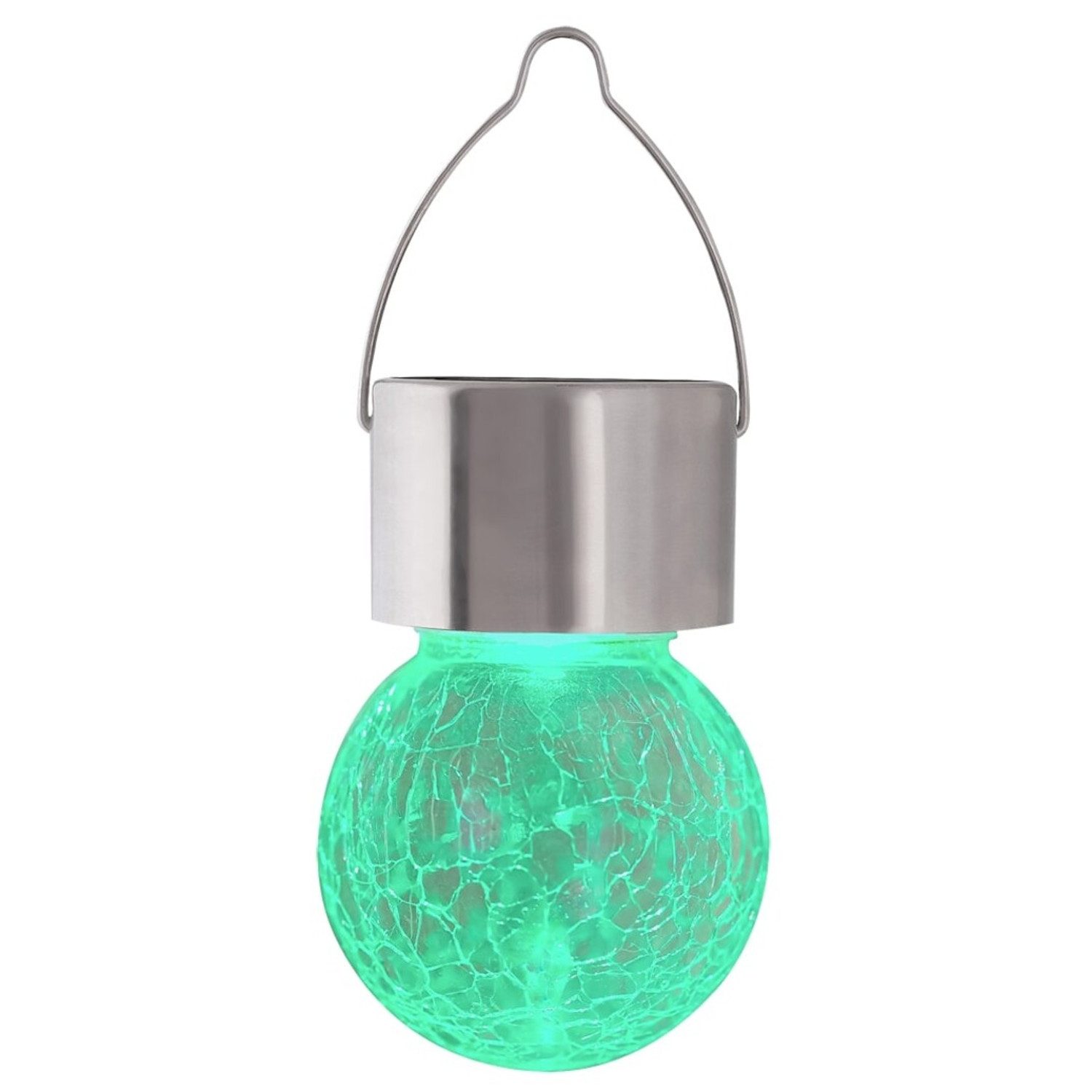 Rabalux LED Solarleuchte Yola IP44 LED-Solarleuchte für den Außenbereich, Farbe: Satin-Chrom, LED 0,06 W