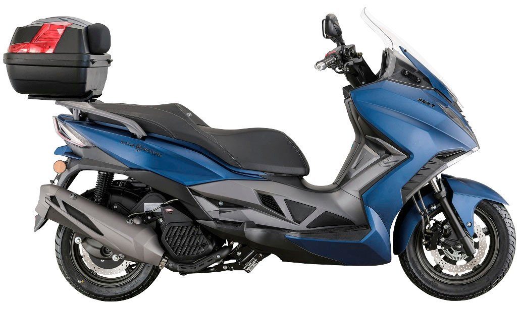 Alpha Motors Motorroller Sport Cruiser 22, 125 ccm, 95 km/h, Euro 5, (Set, mit Topcase) blau | Motorroller