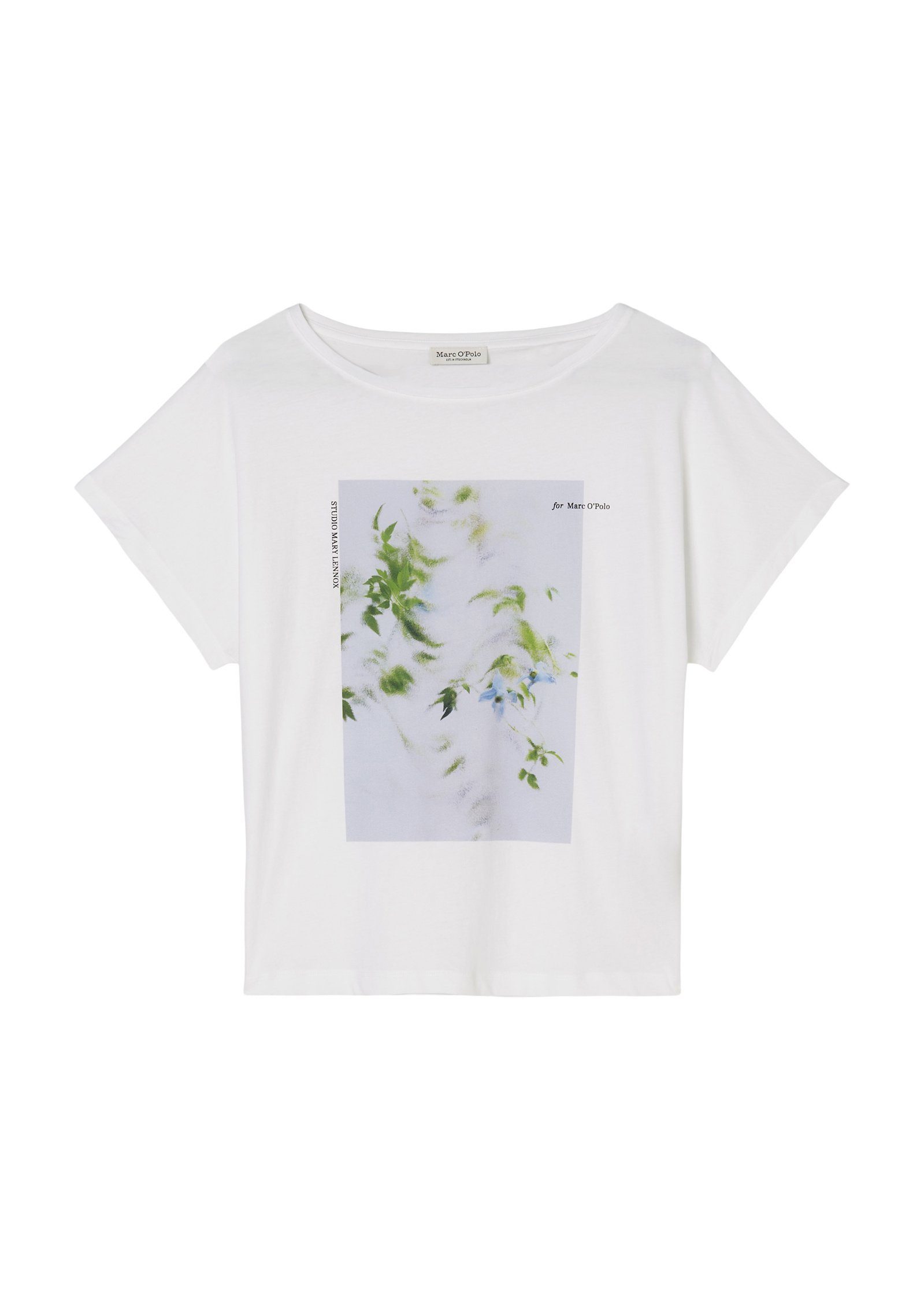 Marc O'Polo T-Shirt mit floralem weiß Foto-Print