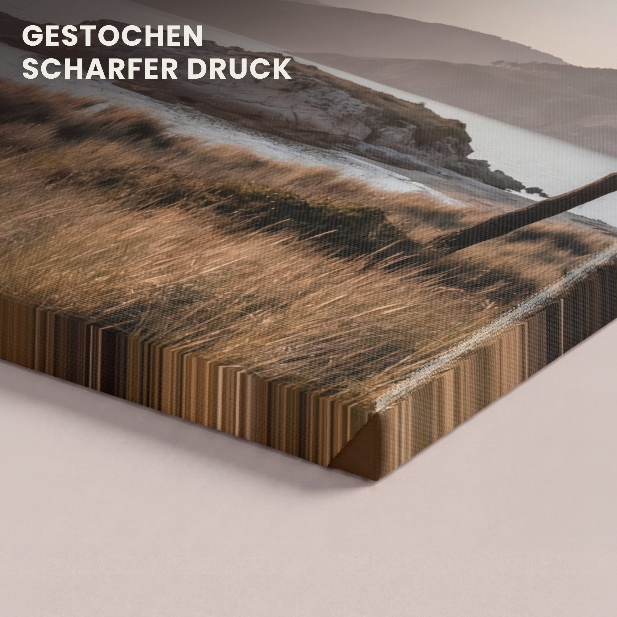 OneMillionCanvasses® Leinwandbild Landschaft - Küste - Dünen, Fotodruck (1 St), Leinwand Canvas Wandbild, Wanddekoration 20x30 cm – Bild 3 von 5