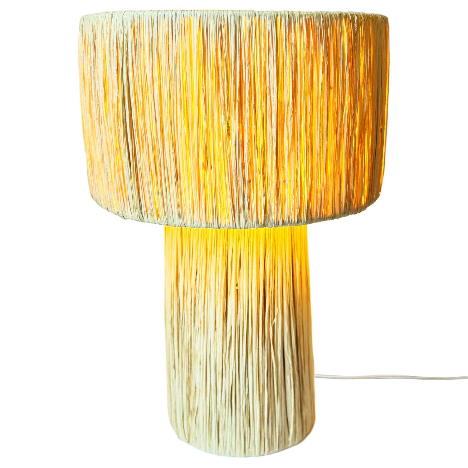 Stehlampe Boho Deko Tischlampe Nachttischlampe Morjana Beige