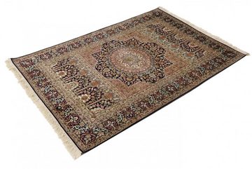Orientteppich Orientteppich Kaschmir Seide 183x130 Handgewebter Teppich, Nain Trading, Höhe: 0.4 mm