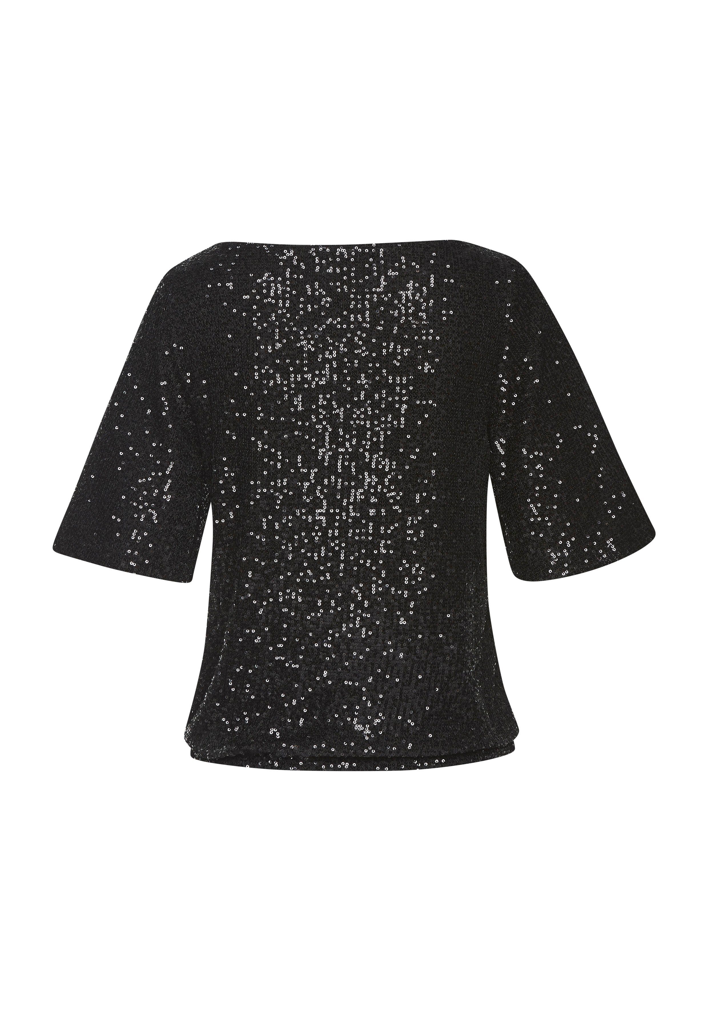 LASCANA Paillettenshirt mit weiten Ärmeln, festliches Glitzershirt, Partyshirt
